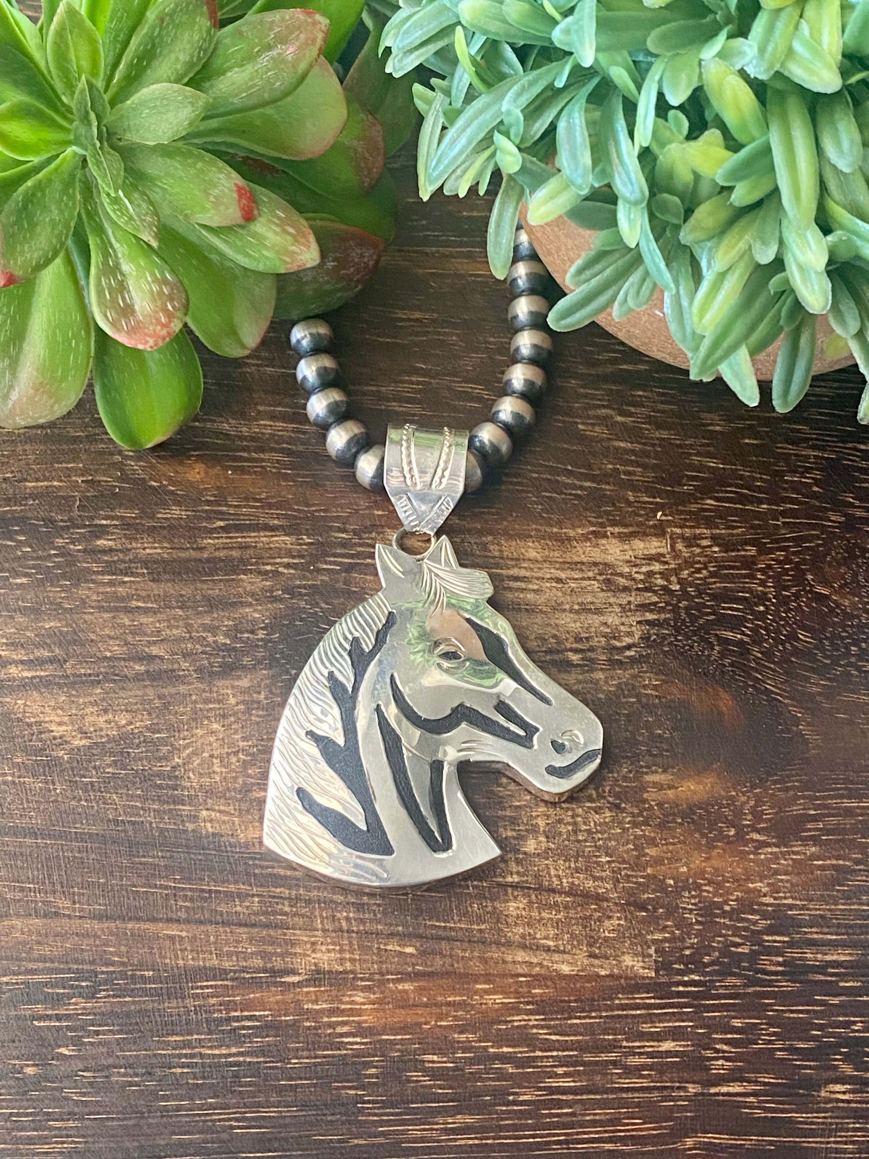 Alonzo Mariano Sterling Silver Horse Head Pendant