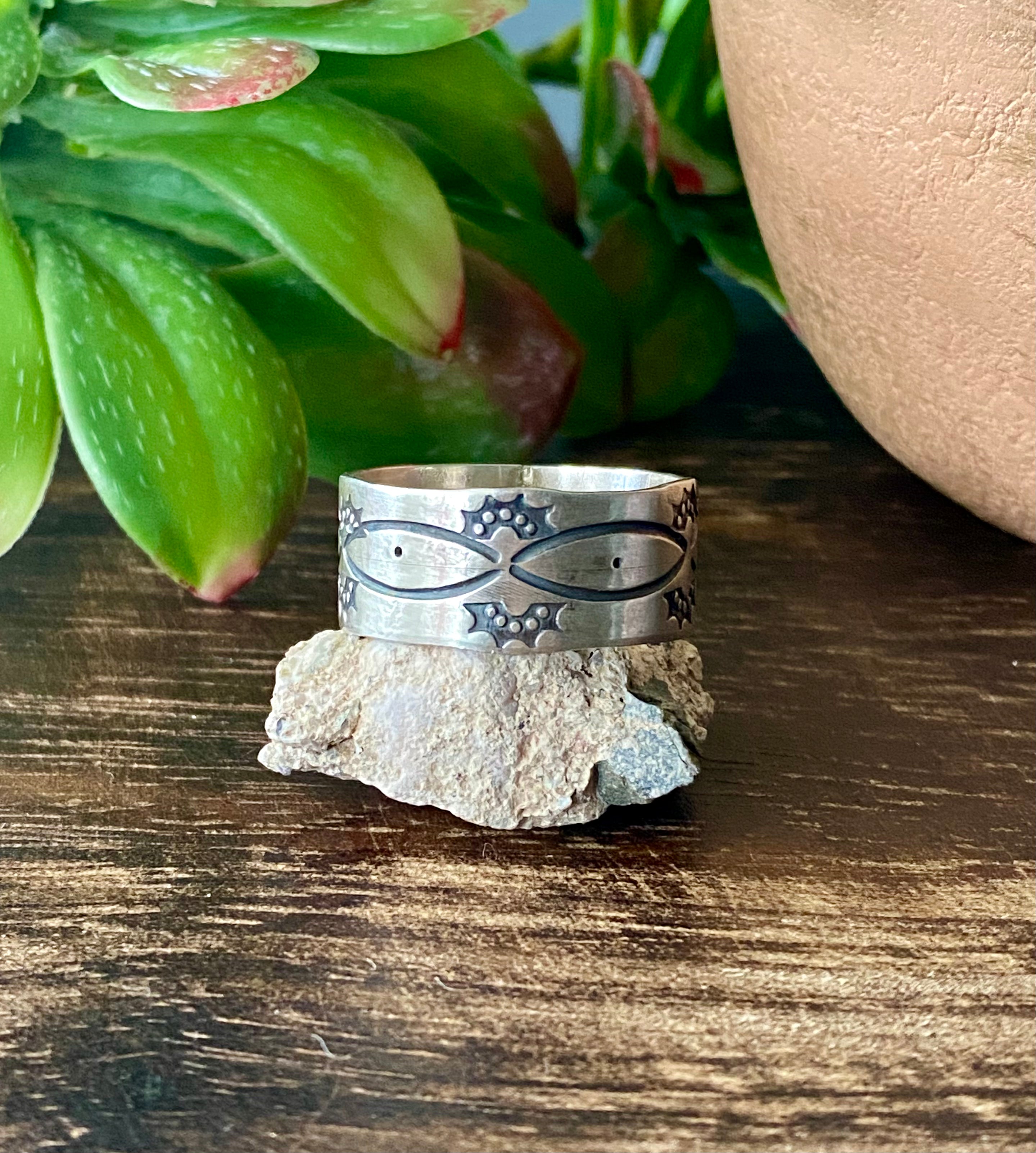 Navajo Made Sterling Silver Band Ring Size 11.75