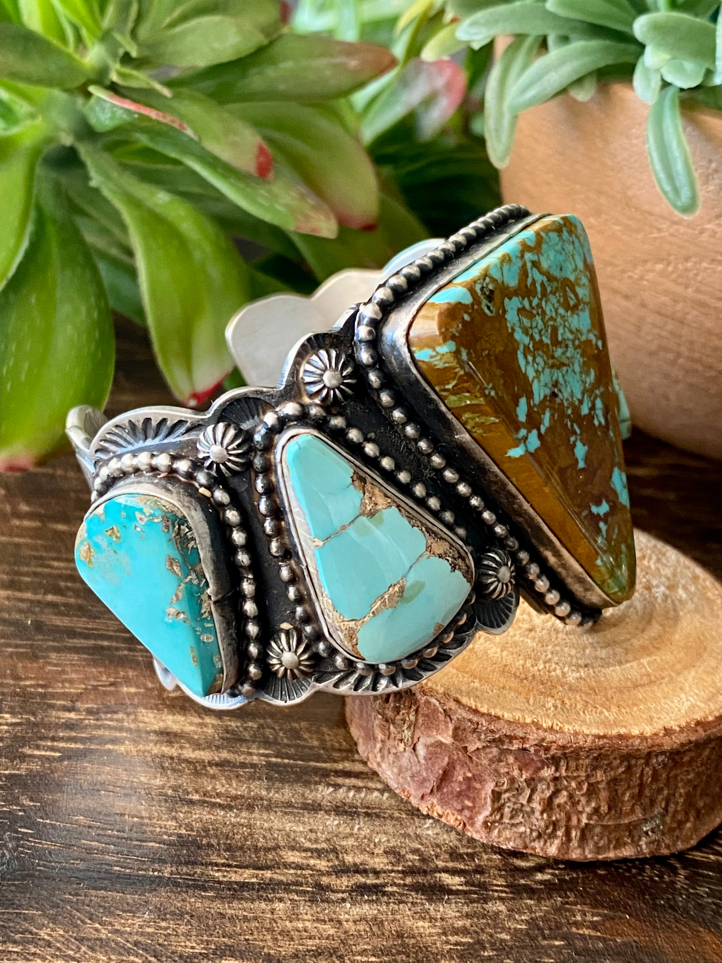 Shawn Cayatineto Royston Turquoise & Sterling Silver Cuff Bracelet
