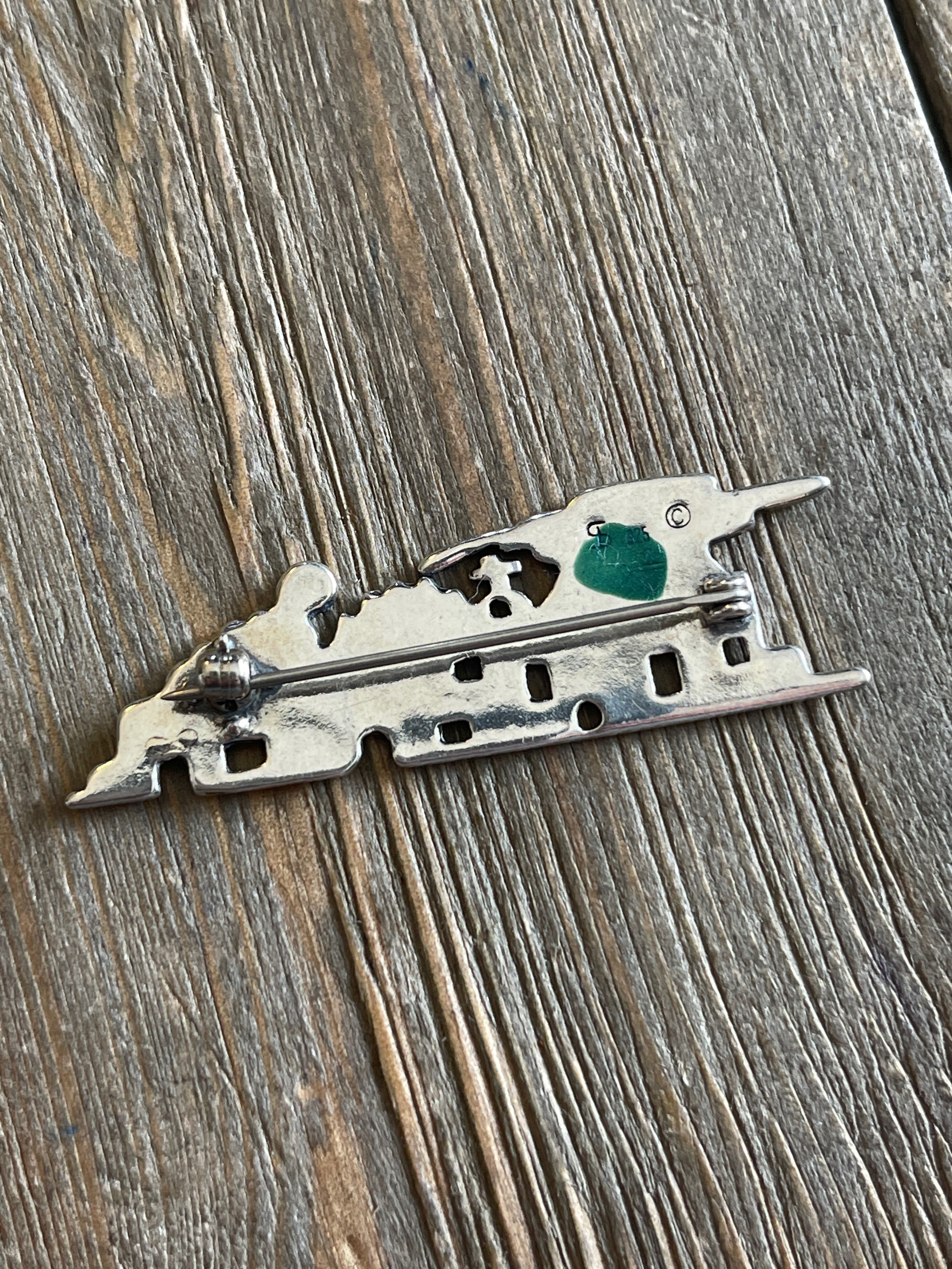 Native American Made Sterling Silver Pin
