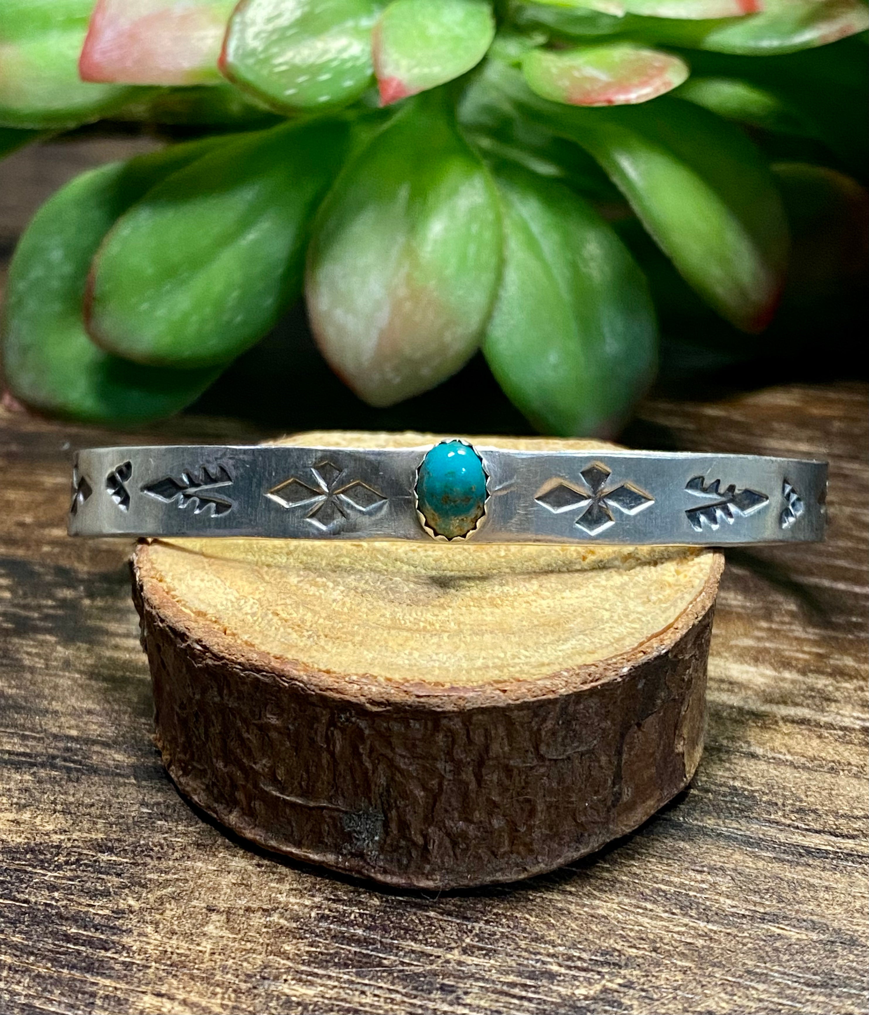 B. Shorty Kingman Turquoise & Sterling Silver Cuff Bracelets