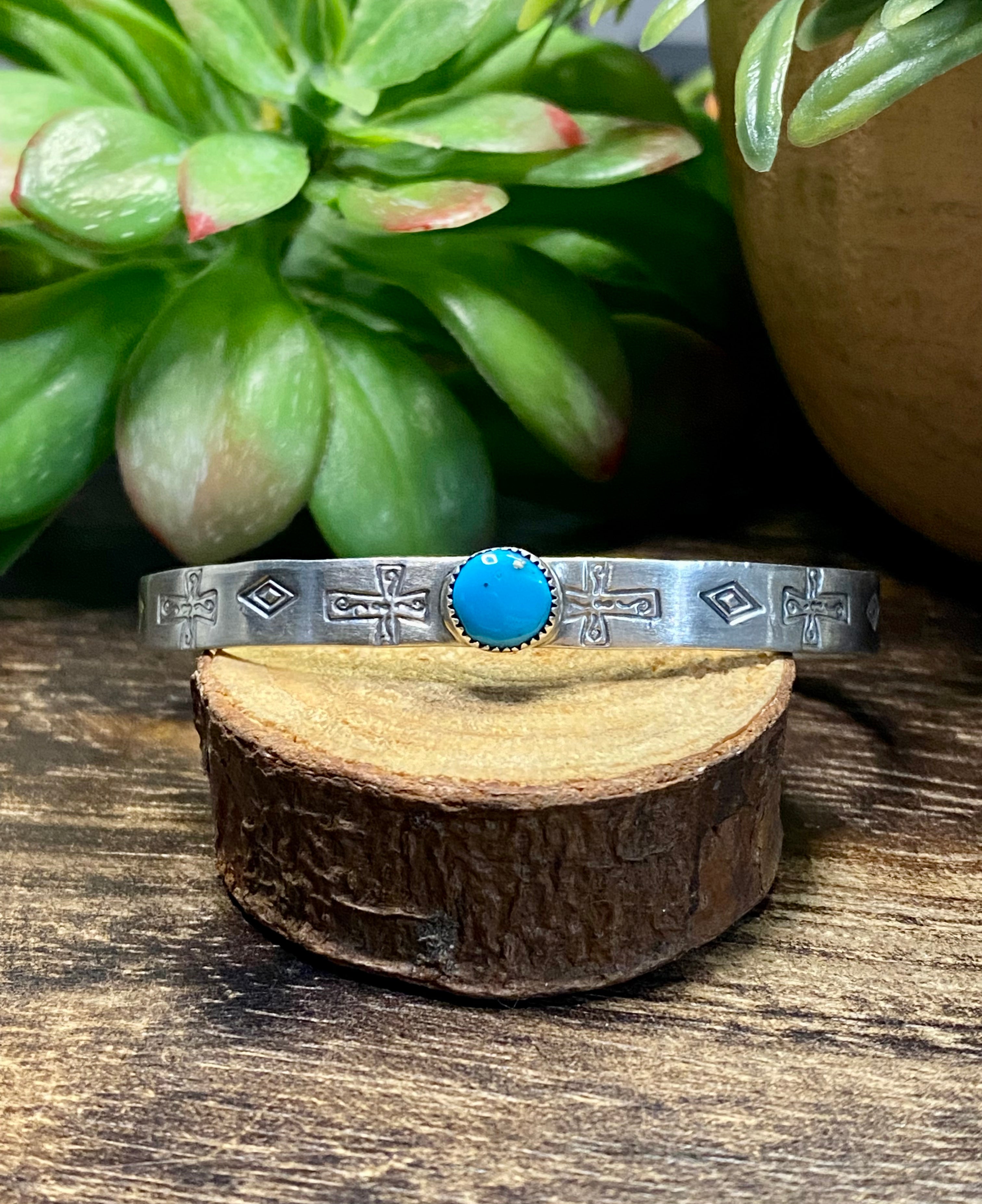 B. Shorty Kingman Turquoise & Sterling Silver Cuff Bracelets