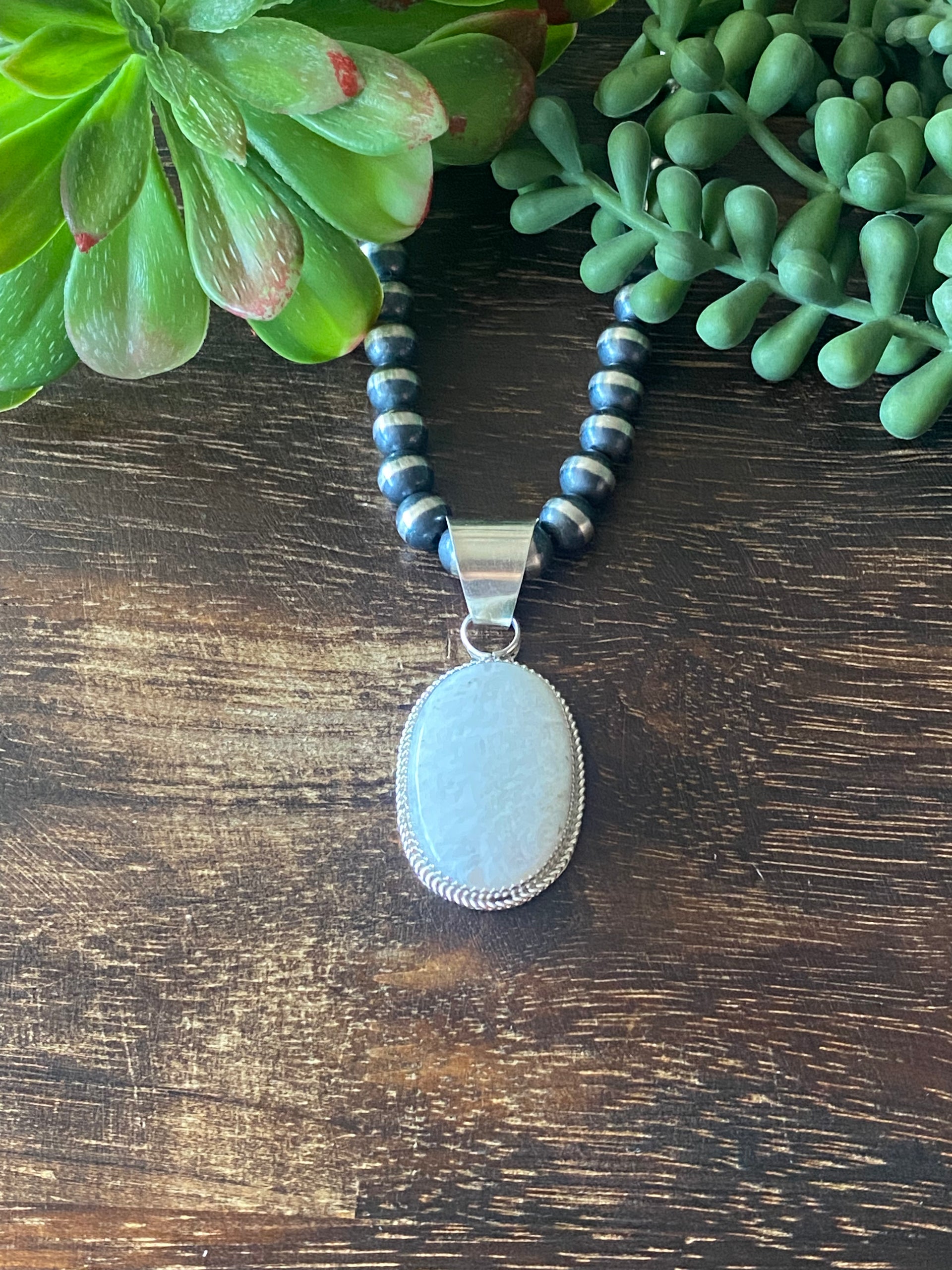 Reda Galvan Moon Stone & Sterling Silver Pendant
