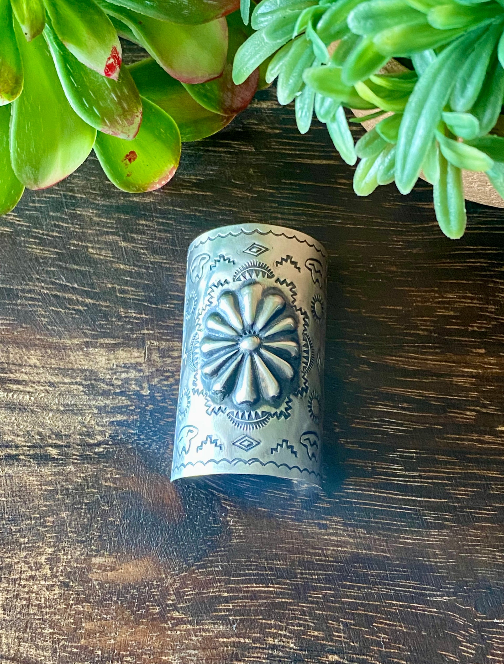 Navajo Made Sterling Silver Turtle Ponytail Holder