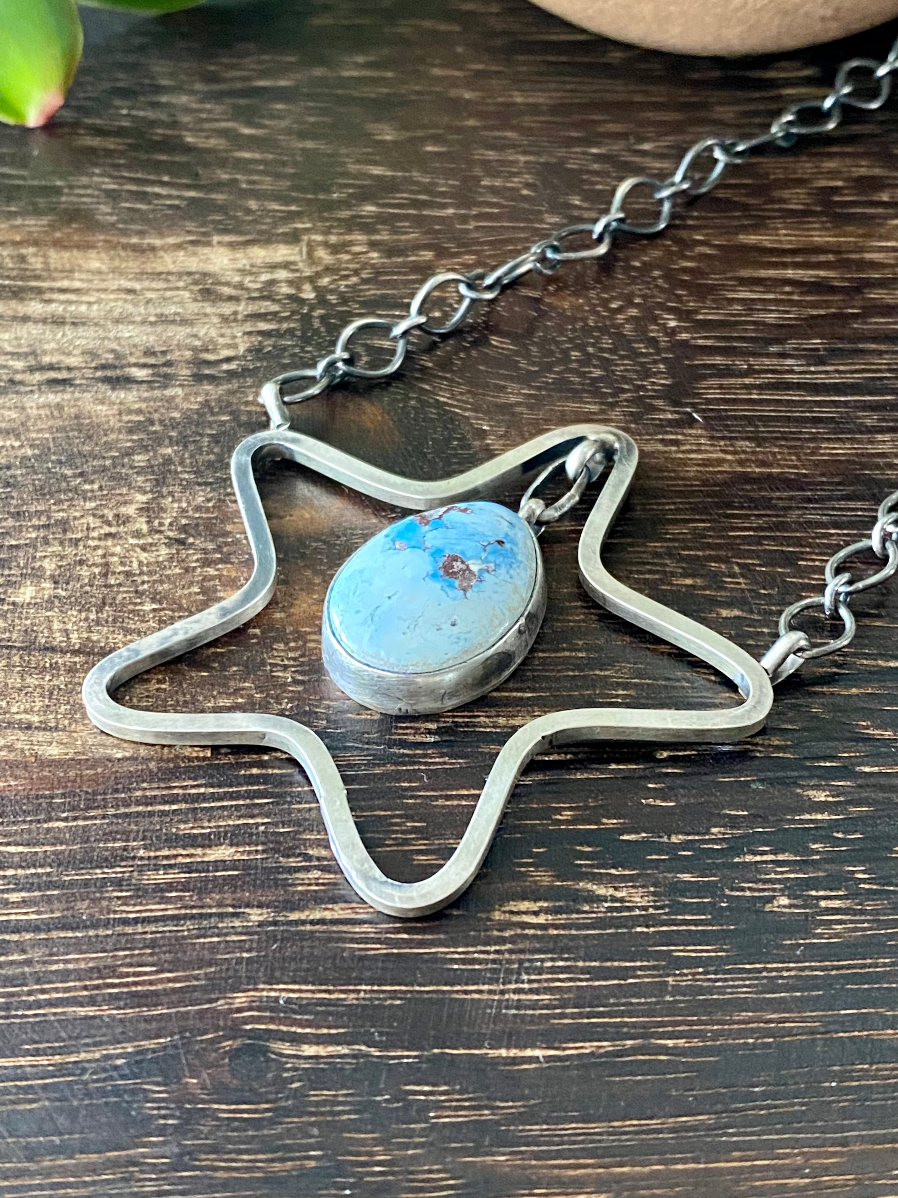 Paul Livingston Golden Hill’s Turquoise & Sterling Silver Star Necklace