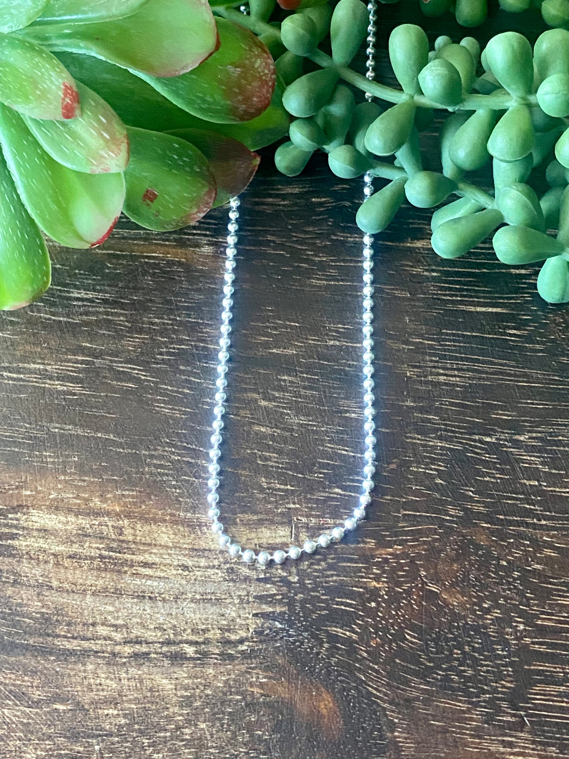 Southwest Handmade Sterling Silver 2.2 MM Pearl Necklace