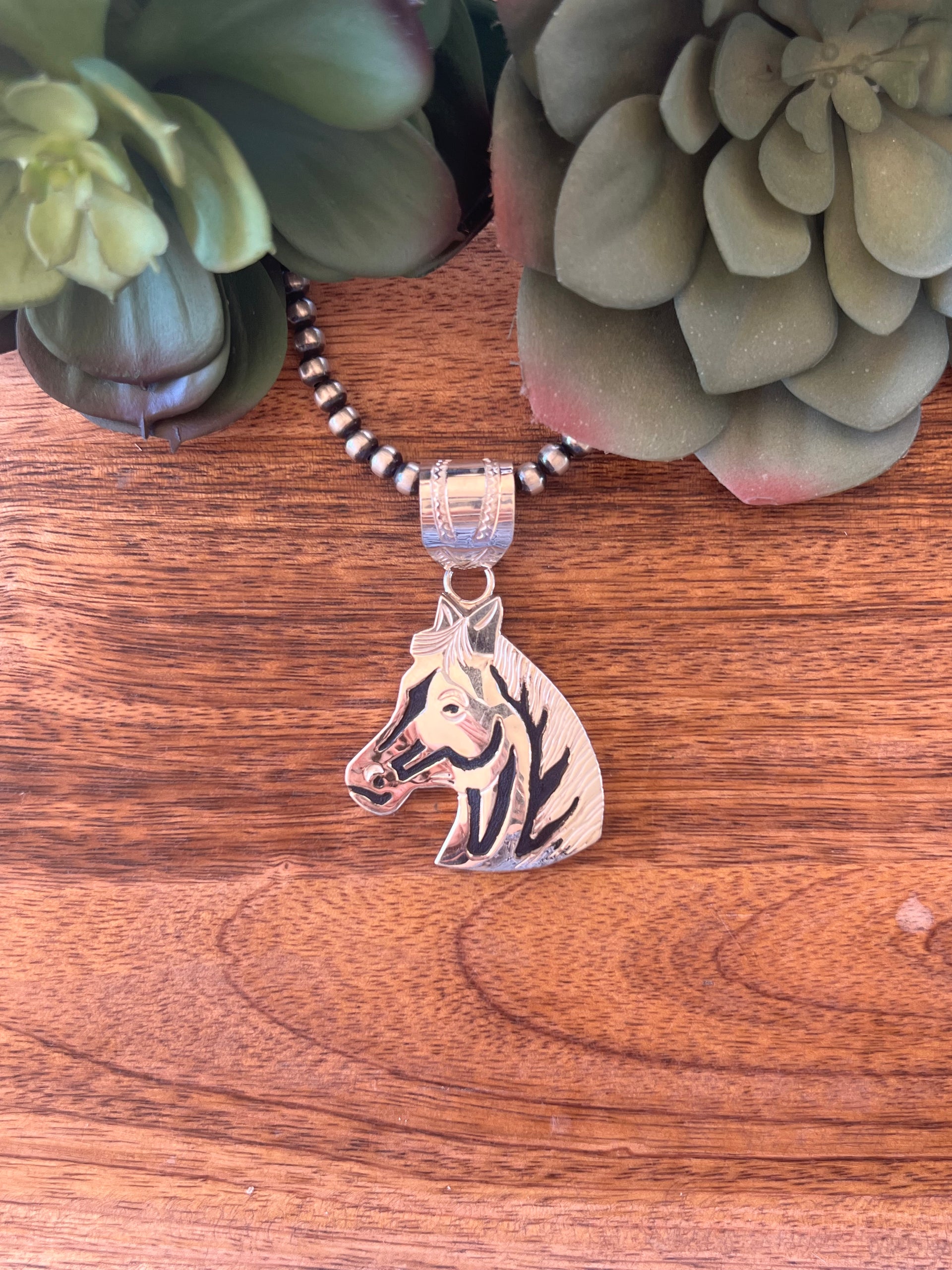 Alonzo Mariano Sterling Silver Horse Head Pendant