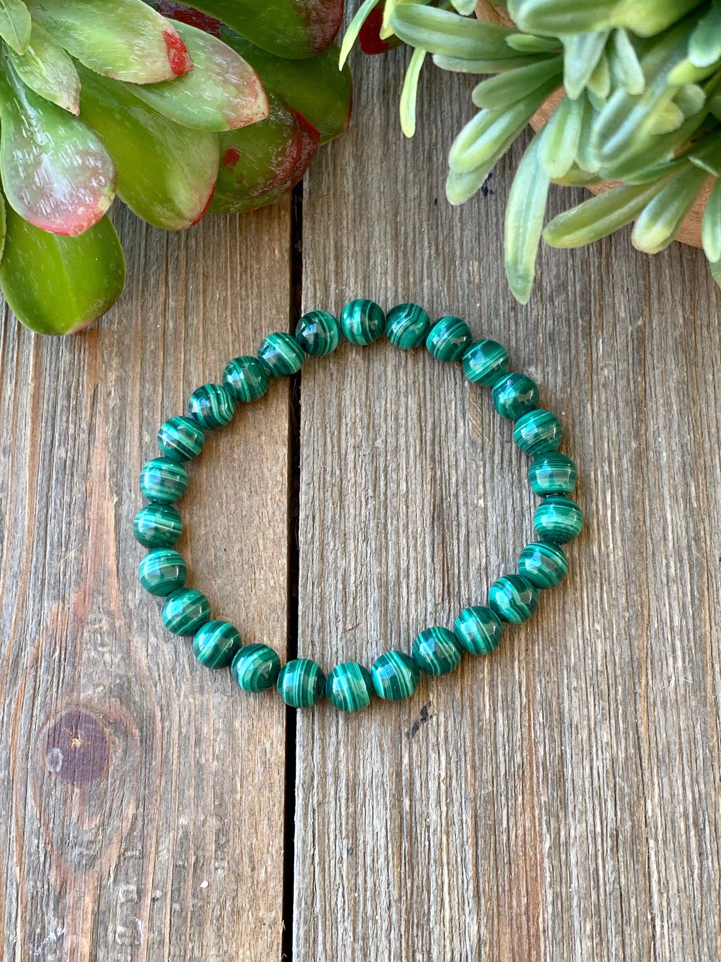 Handmade Malachite Adjustable Bracelet