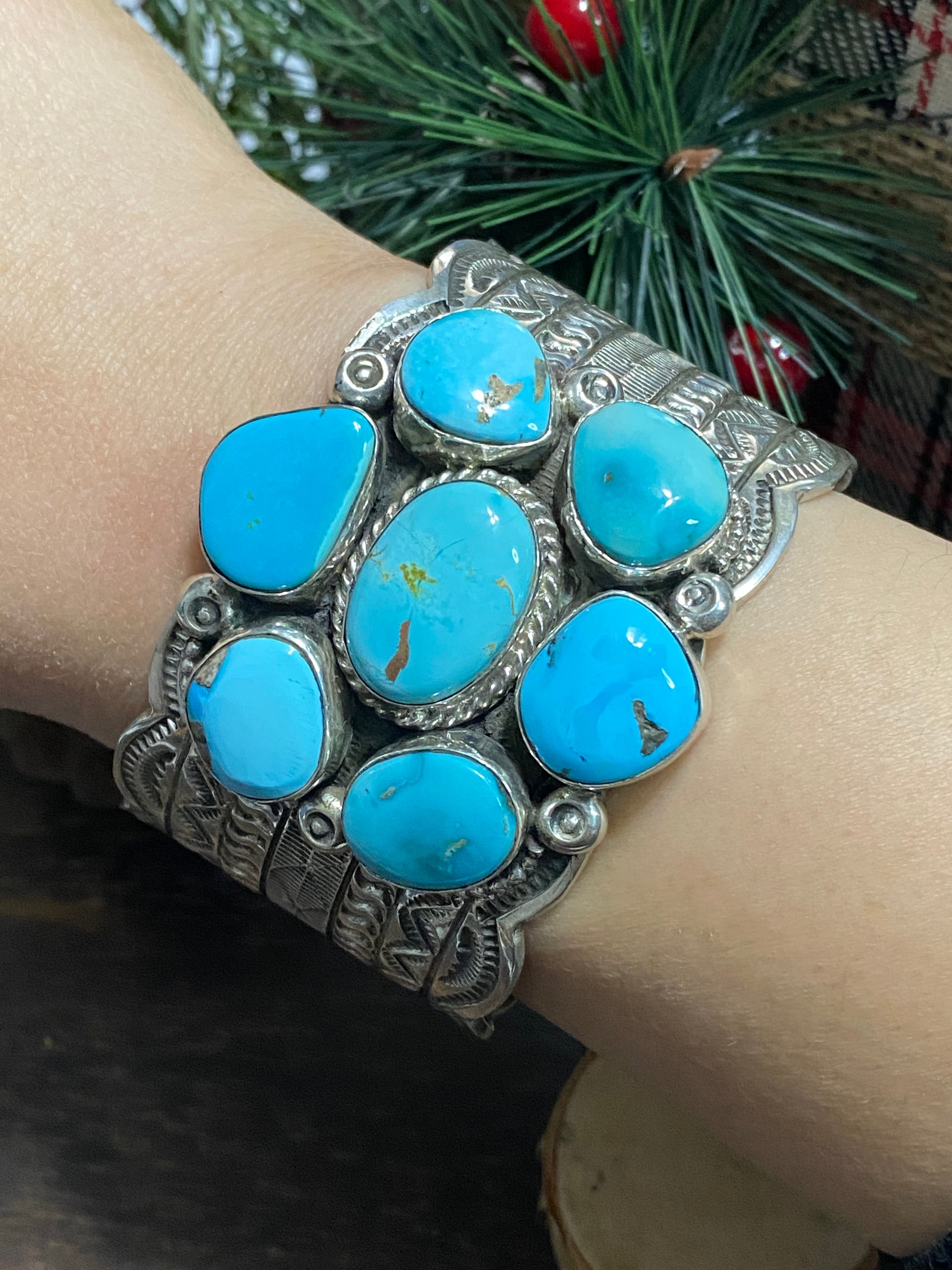 Tillie Jon Kingman Turquoise & Sterling Silver Cuff Bracelet