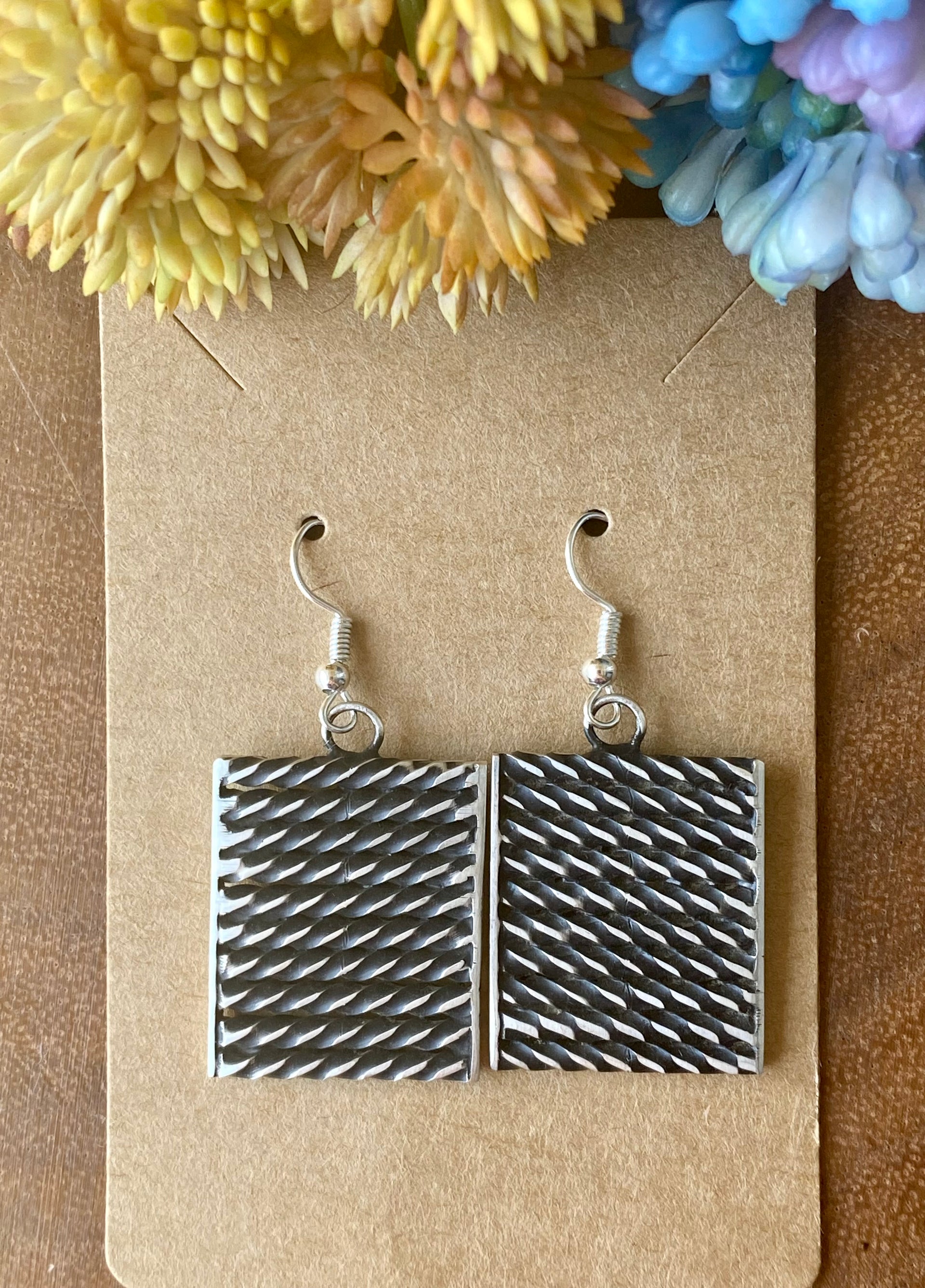 Leander Tahe Sterling Silver Dangle Earrings