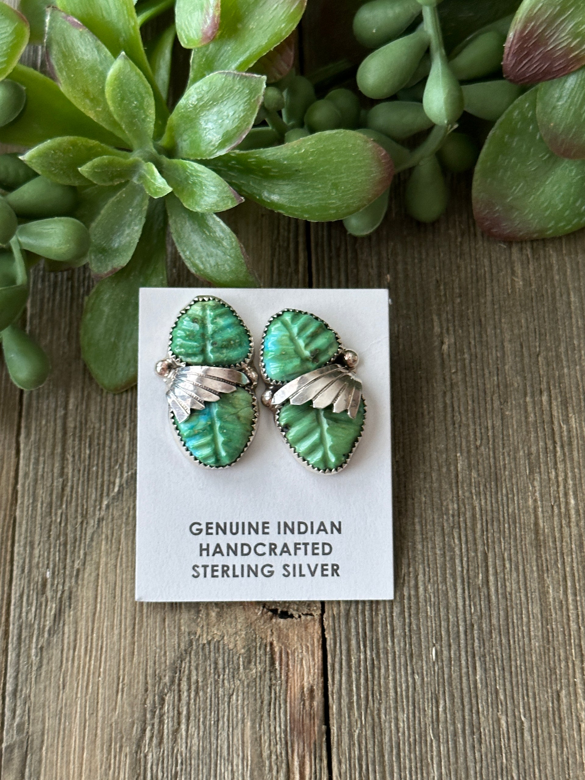 Navajo Made Sonoran Gold & Sterling Silver Post Earrings