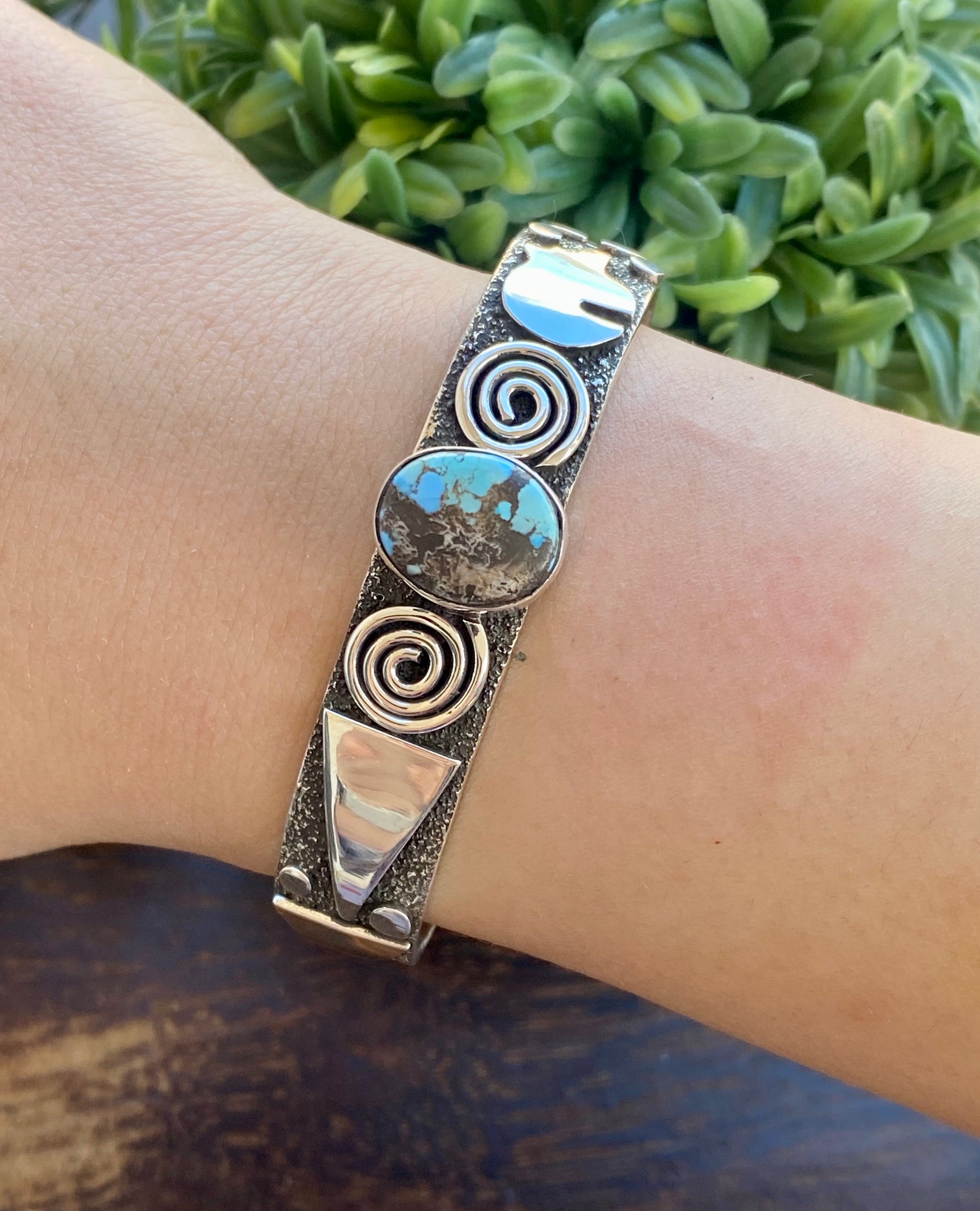 Alex Sanchez Golden Hill’s Turquoise & Sterling Silver Cuff Bracelet