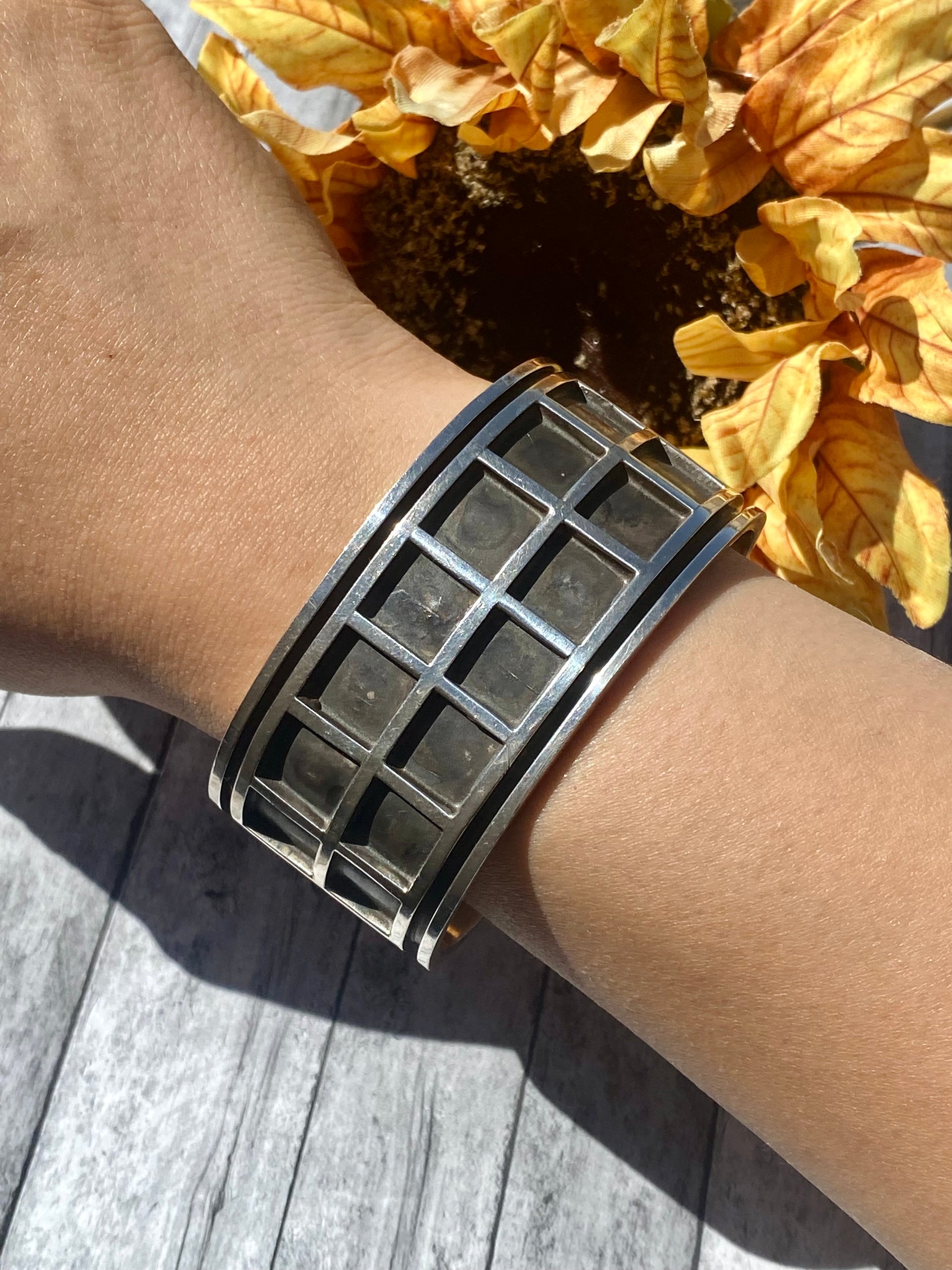 Vintage Navajo Made Sterling Silver Cuff Bracelet