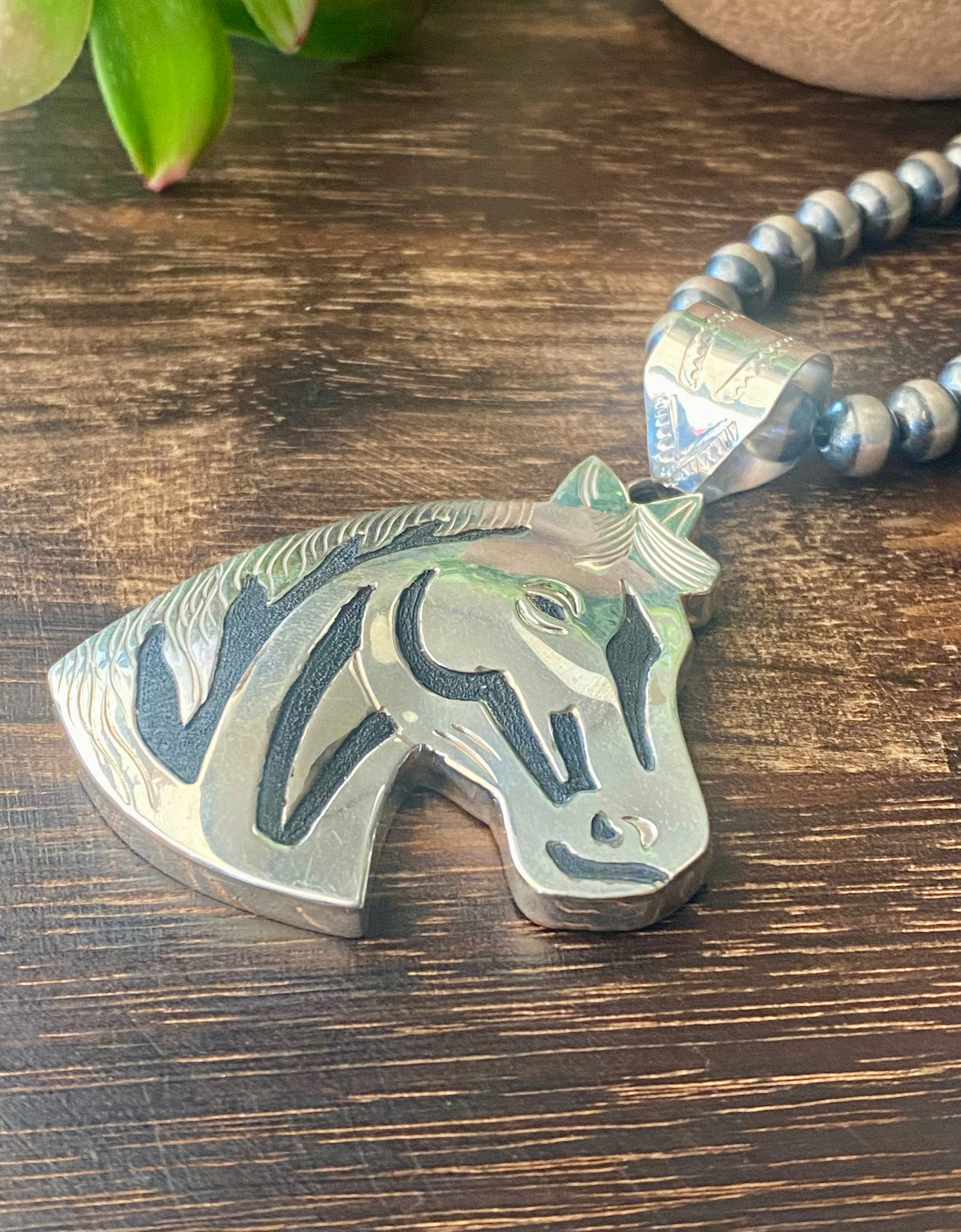 Alonzo Mariano Sterling Silver Horse Head Pendant