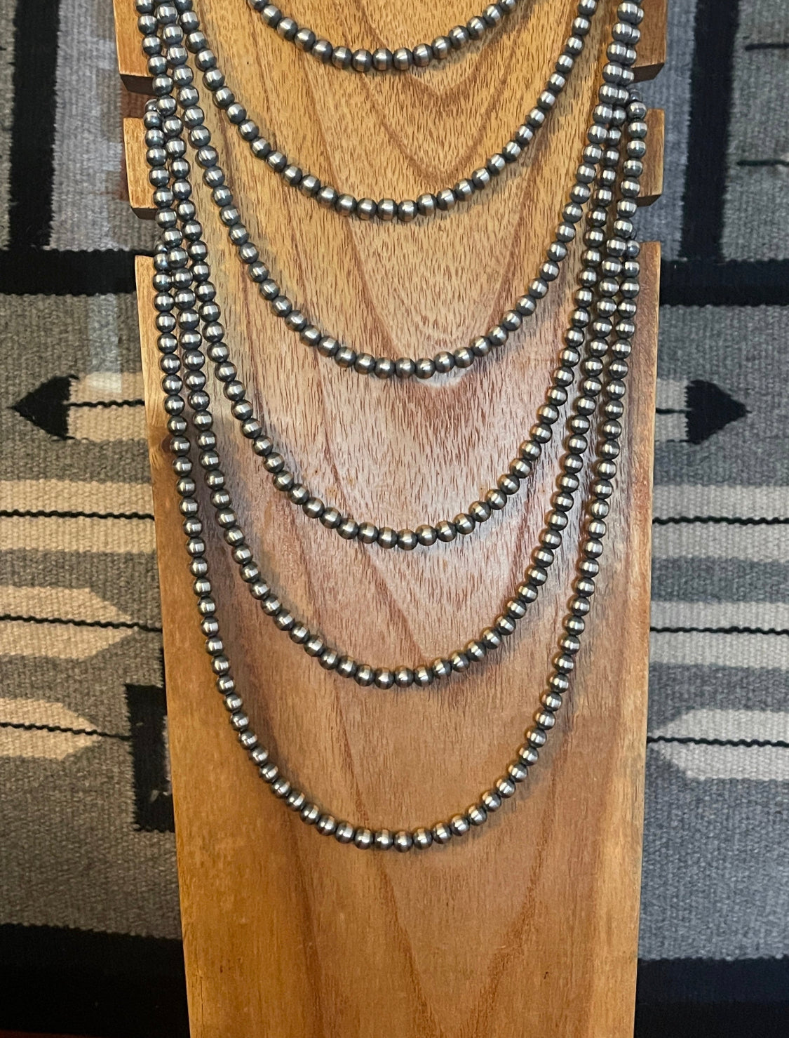 Navajo Sterling Silver 6 MM 30in Pearl Necklace