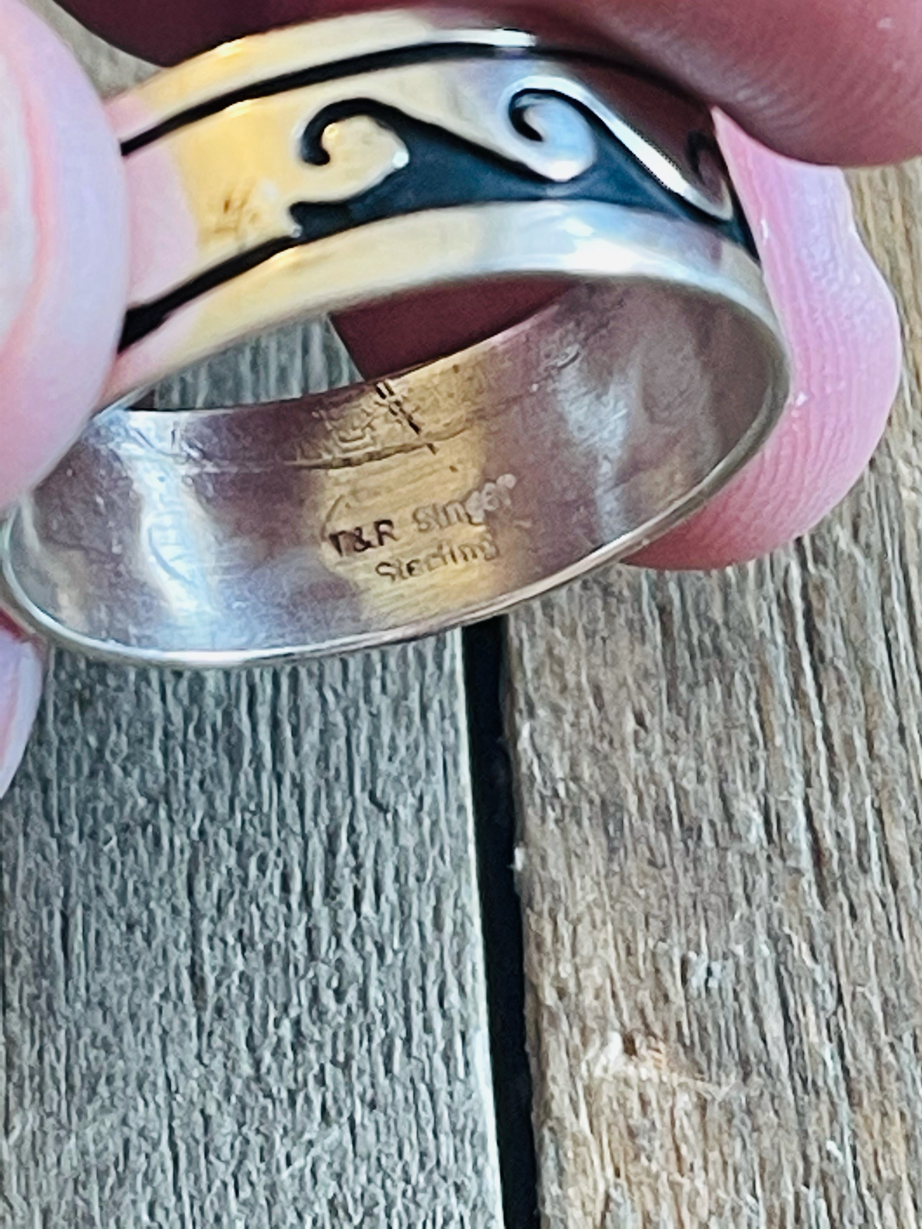 Rose Singer Sterling Silver Ring Size 14.25