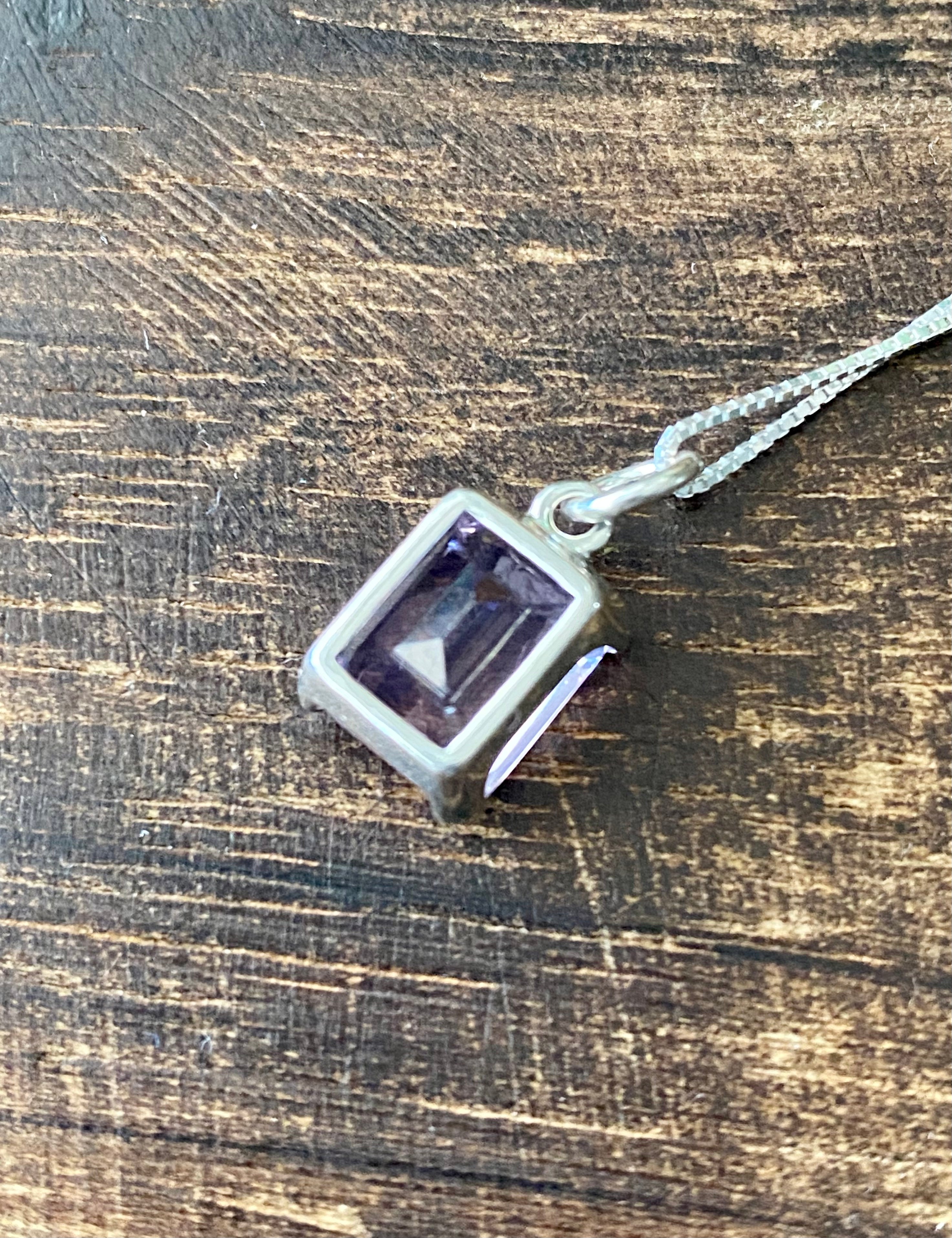 Russell Sam Amethysts & Sterling Silver Pendant