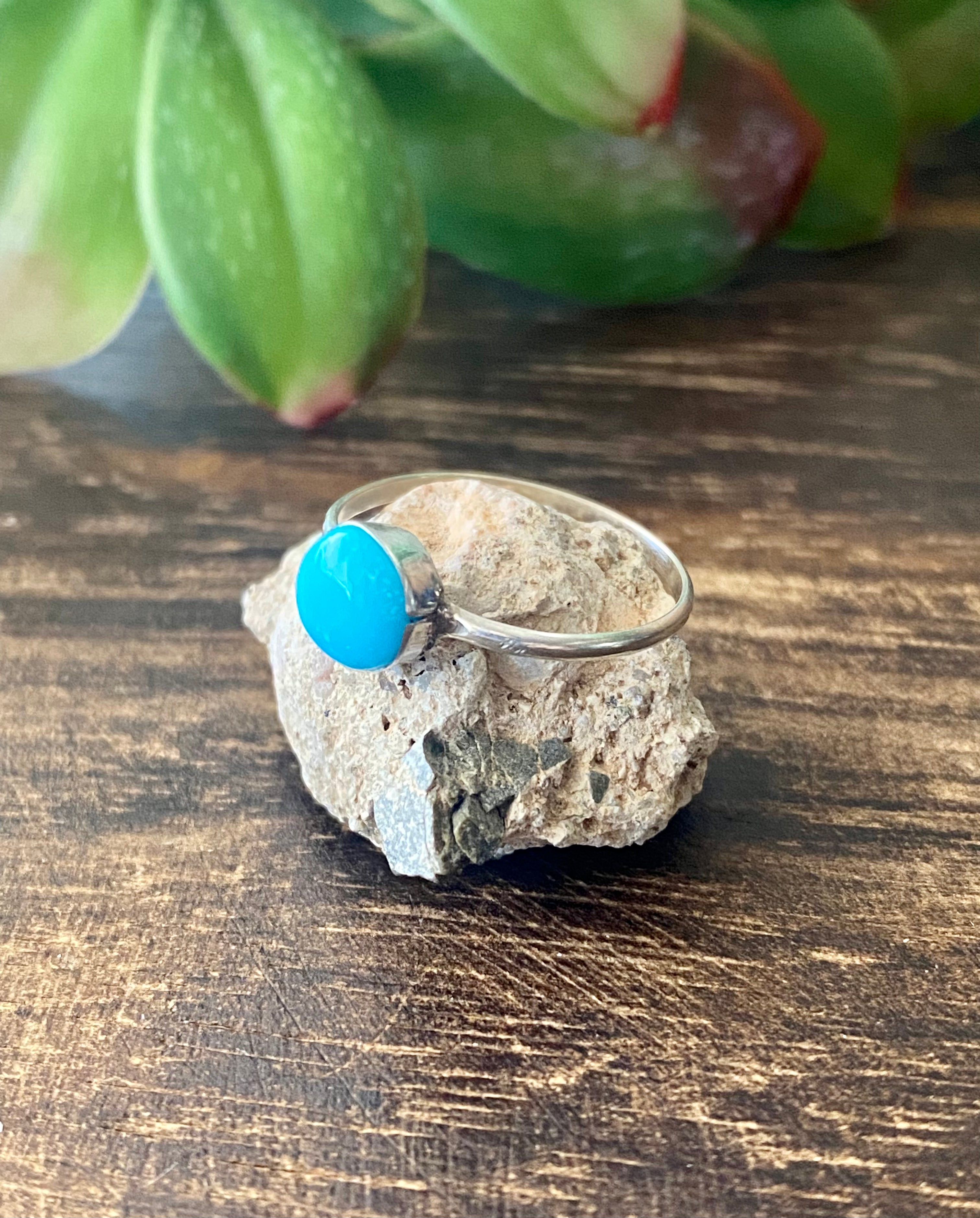 Angie Rosetta Turquoise & Sterling Silver Ring Size 7