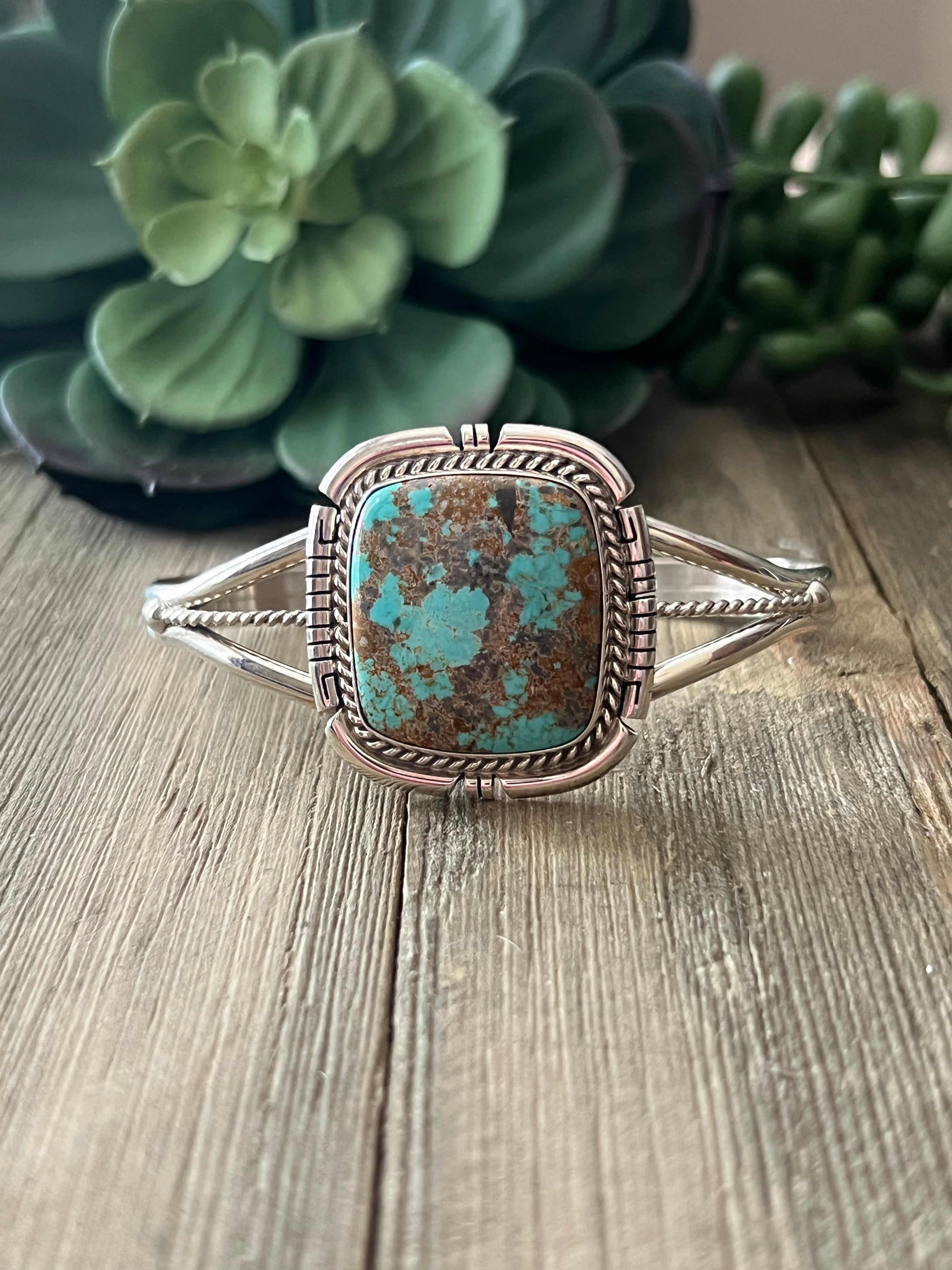 David Skeets Kingman Turquoise & Sterling Silver Cuff Bracelet