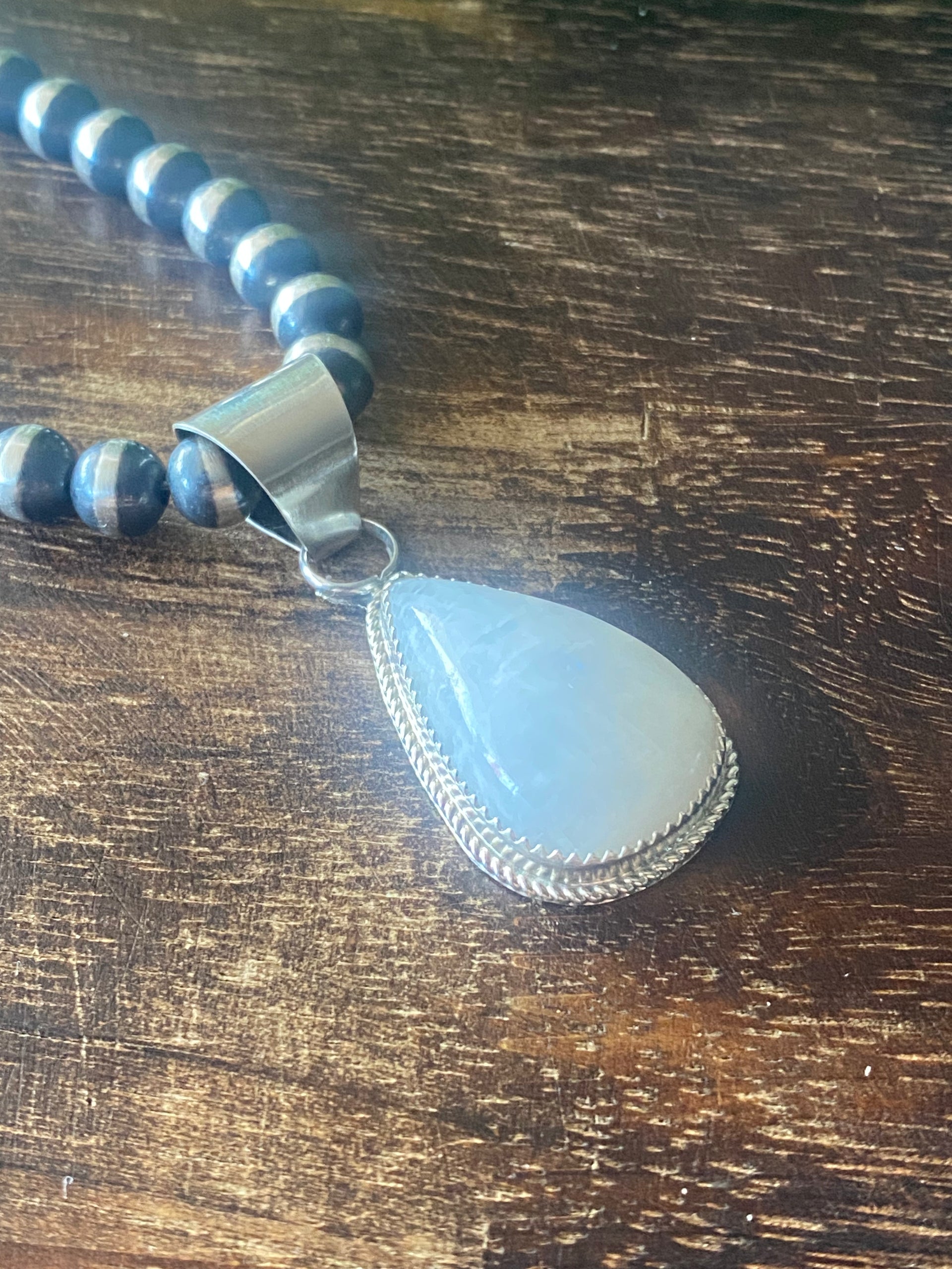 Reda Galvan Moon Stone & Sterling Silver Pendant