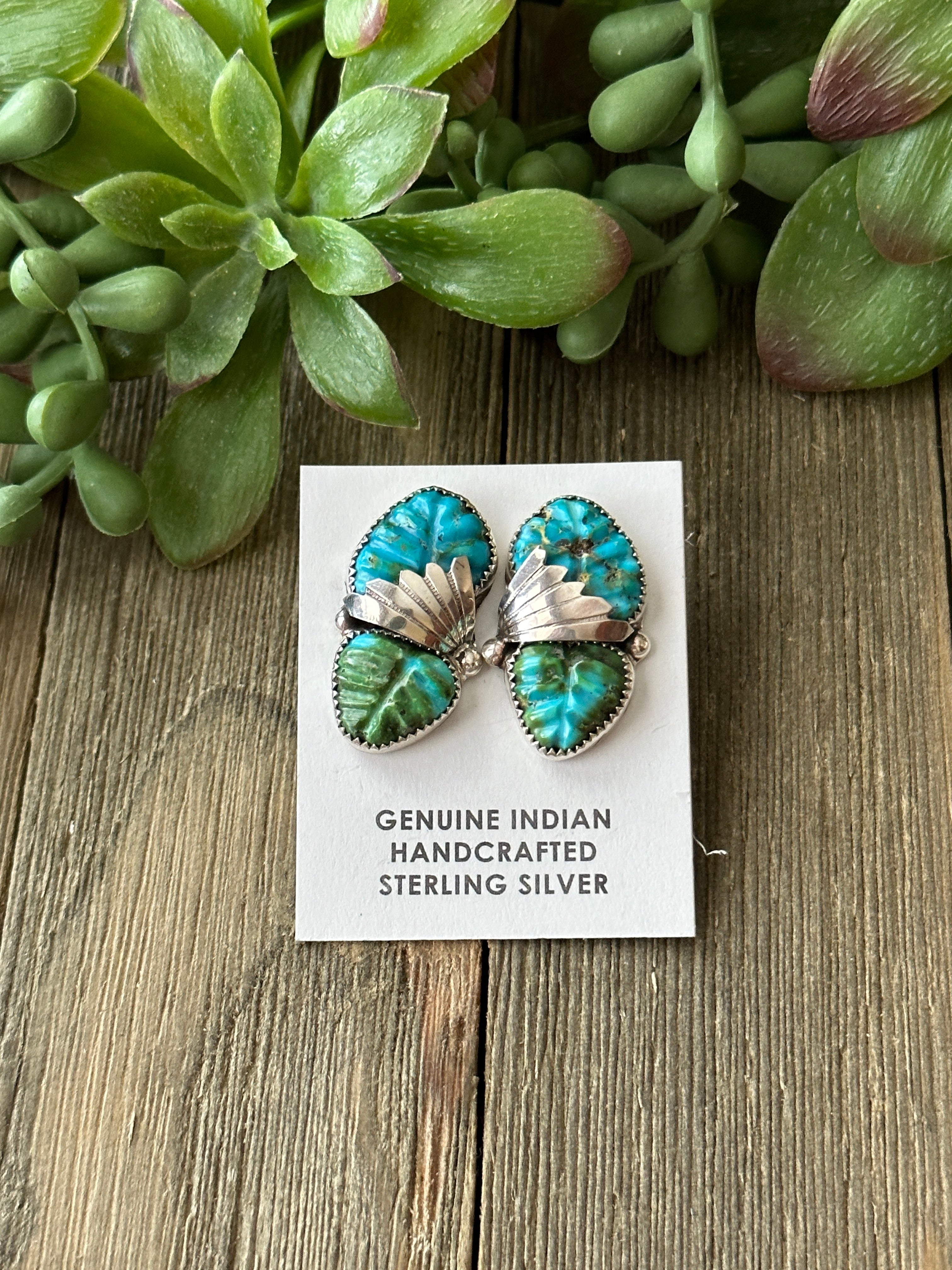 Navajo Made Sonoran Gold & Sterling Silver Post Earrings