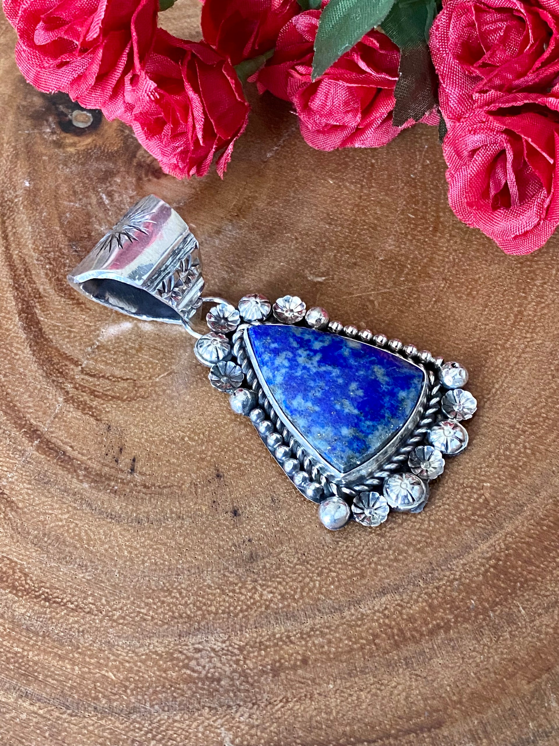 Damian Cotton Lapis & Sterling Silver Pendant