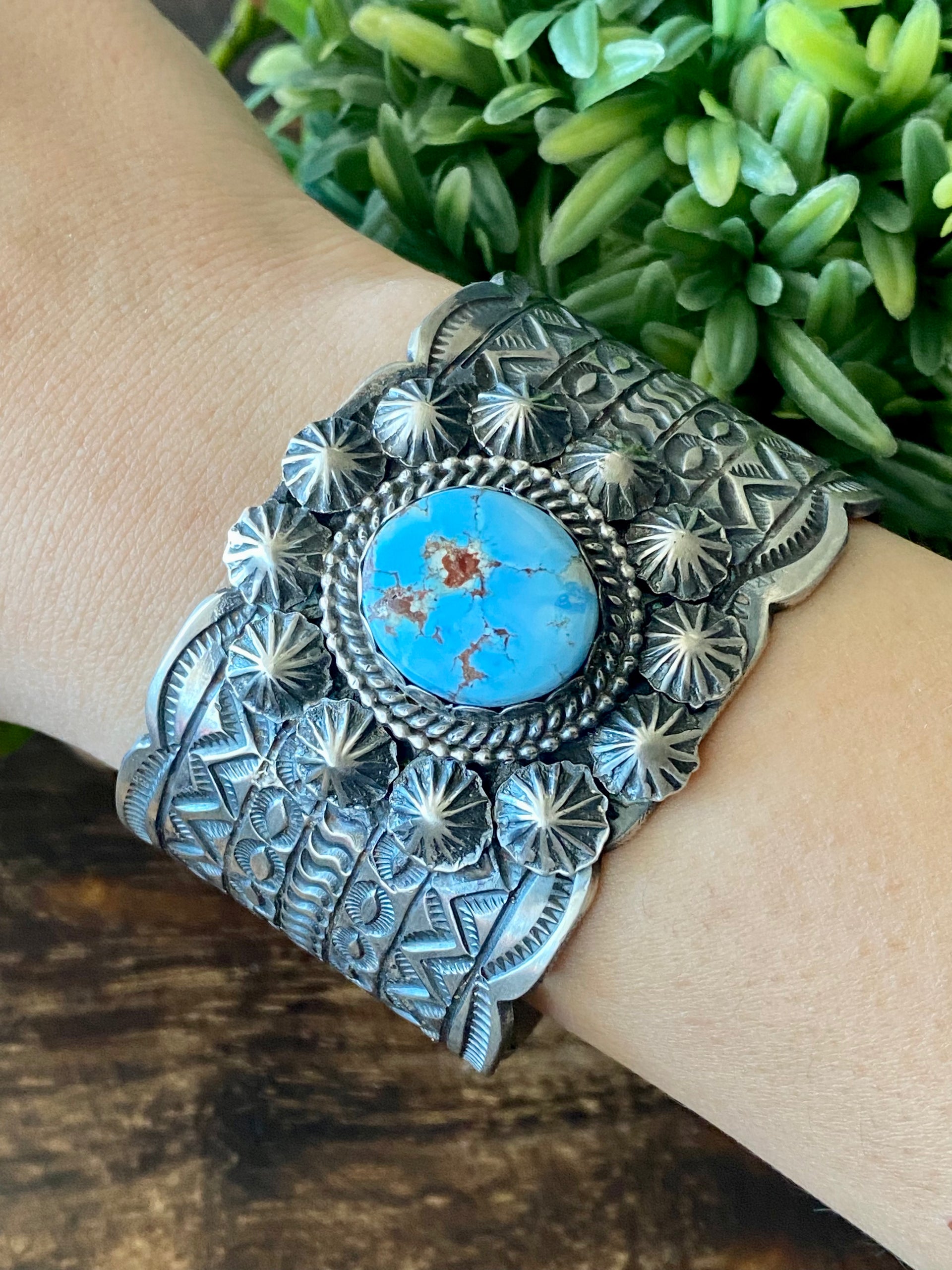 Tillie John Golden Hill’s Turquoise & Sterling Silver Cuff Bracelets
