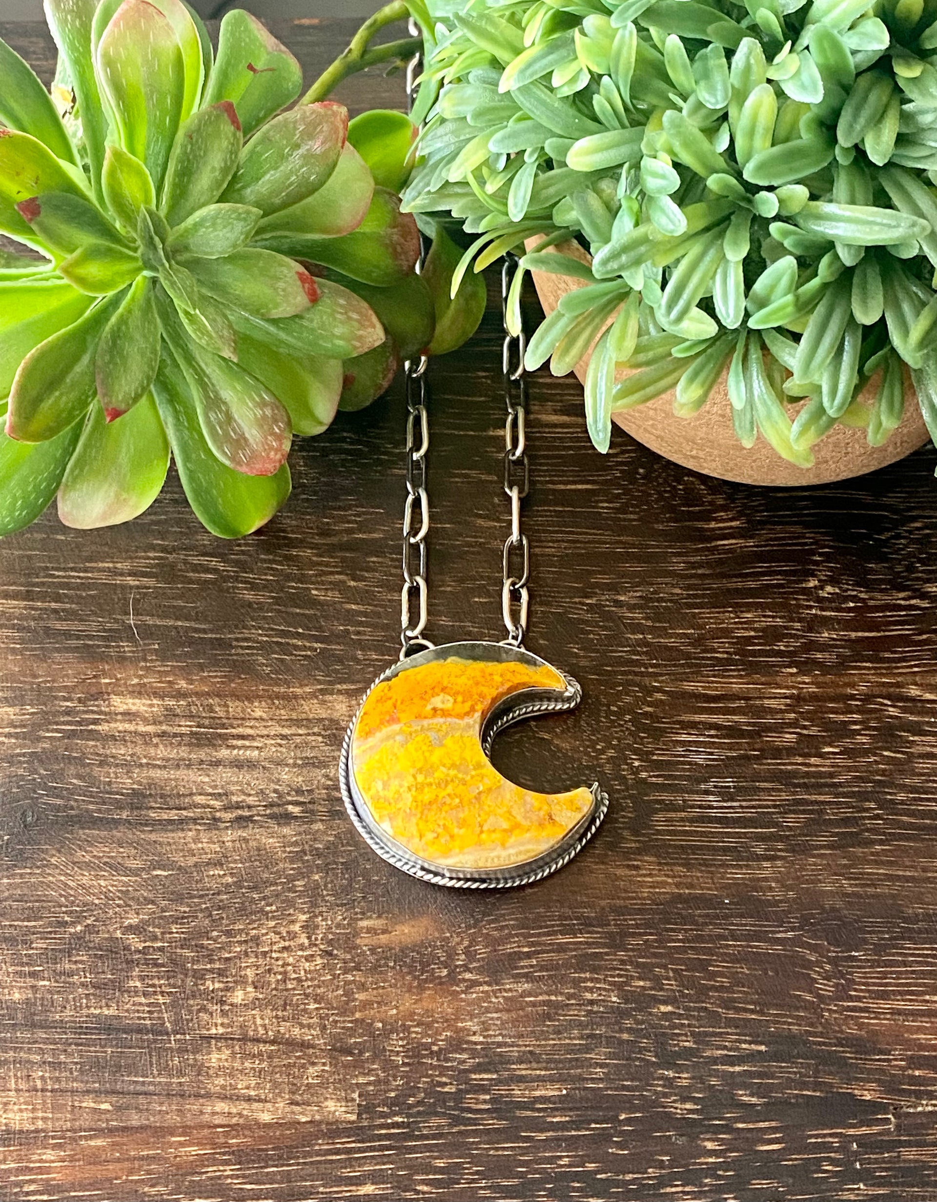 Boyd Ashley Bb Agate & Sterling Silver Moon Necklace