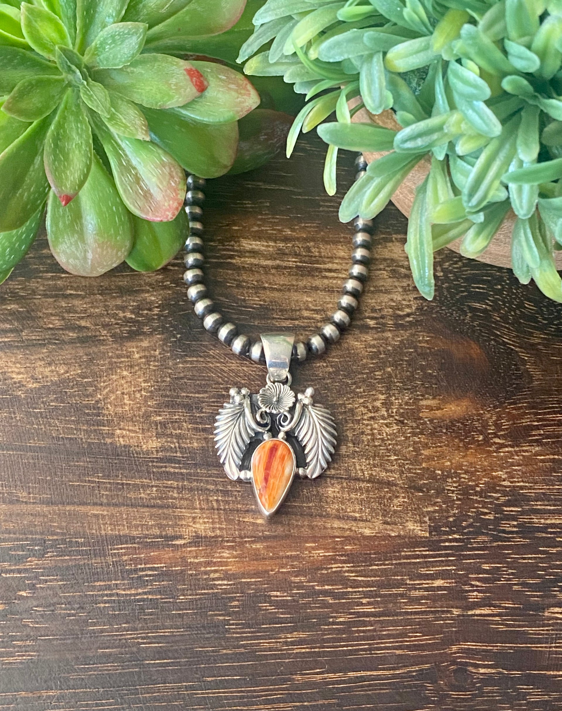 Eli Skeets Spiny Oys & Sterling Silver Pendant