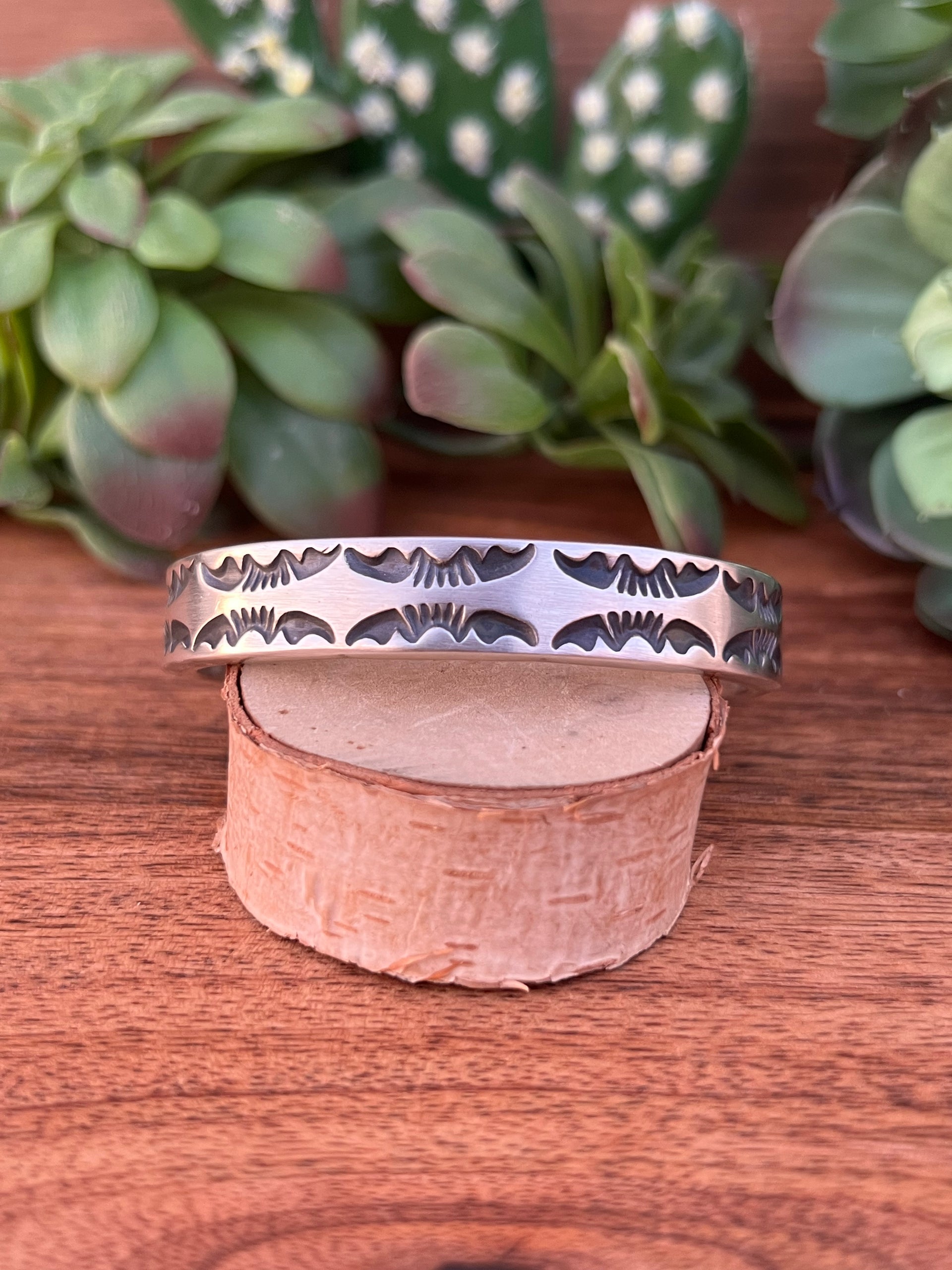 Nora Tahe Navajo Sterling Silver Cuff Bracelet