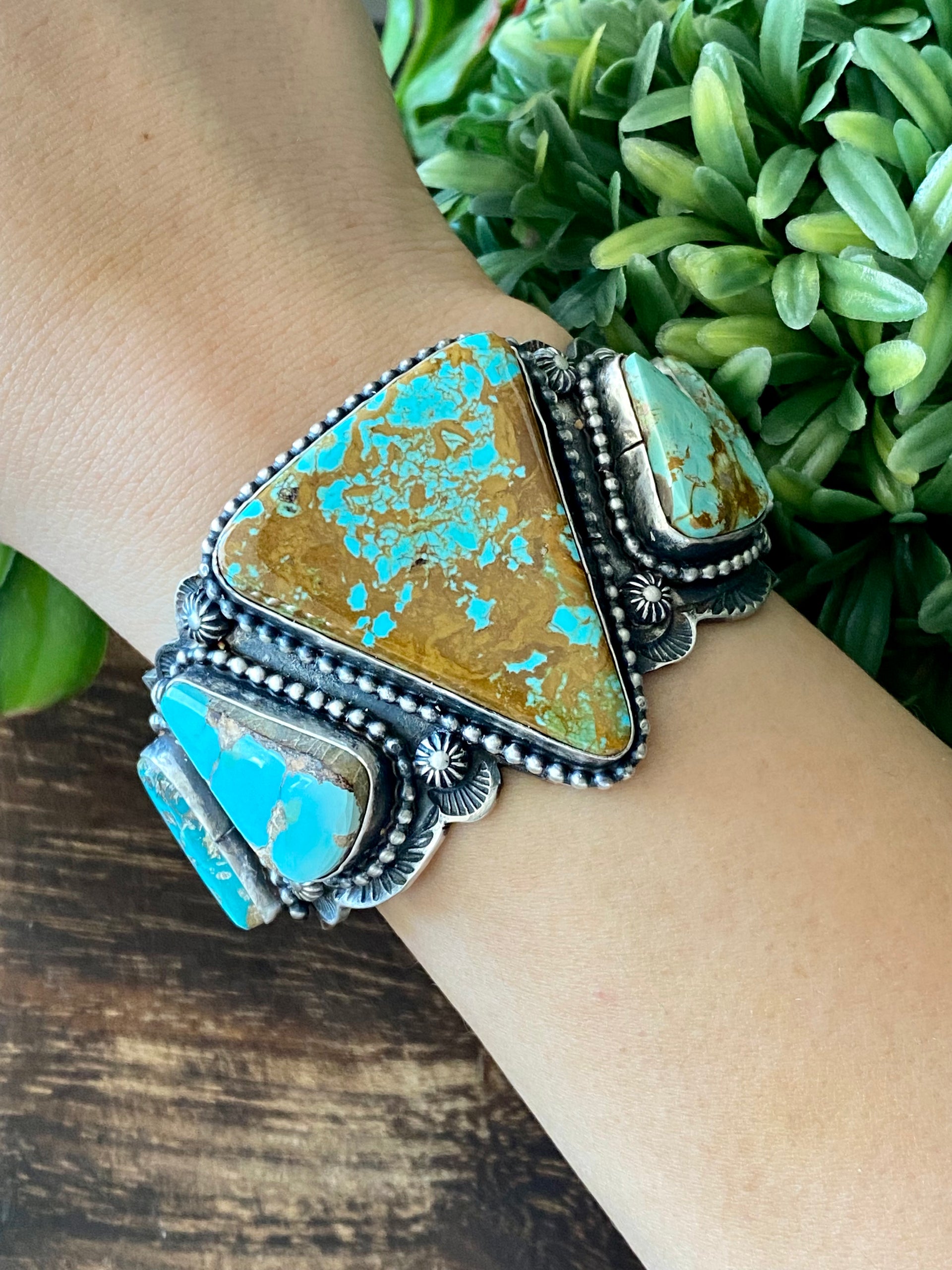 Shawn Cayatineto Royston Turquoise & Sterling Silver Cuff Bracelet