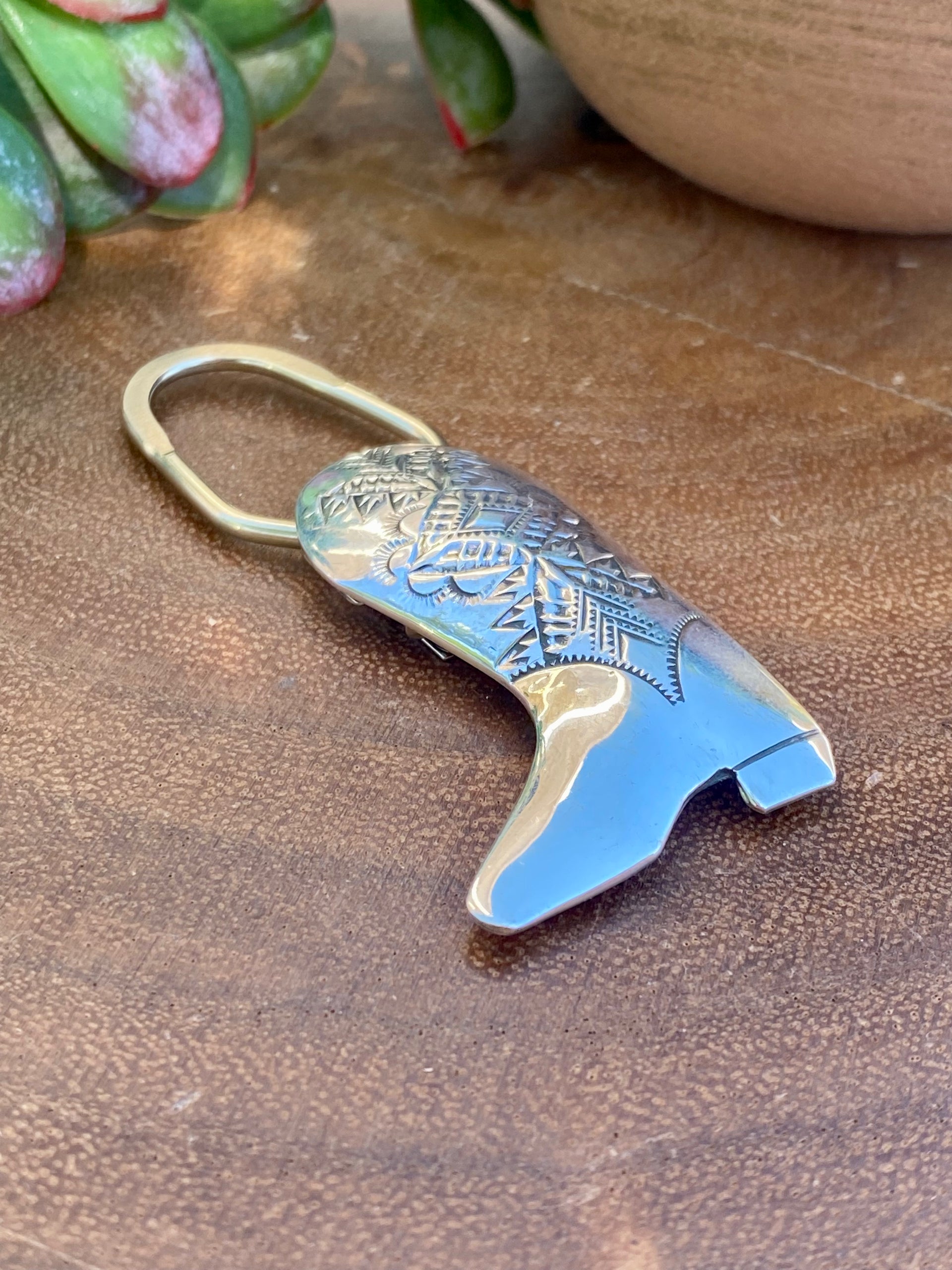 Shirley Skeets Sterling Silver Boot Keychain