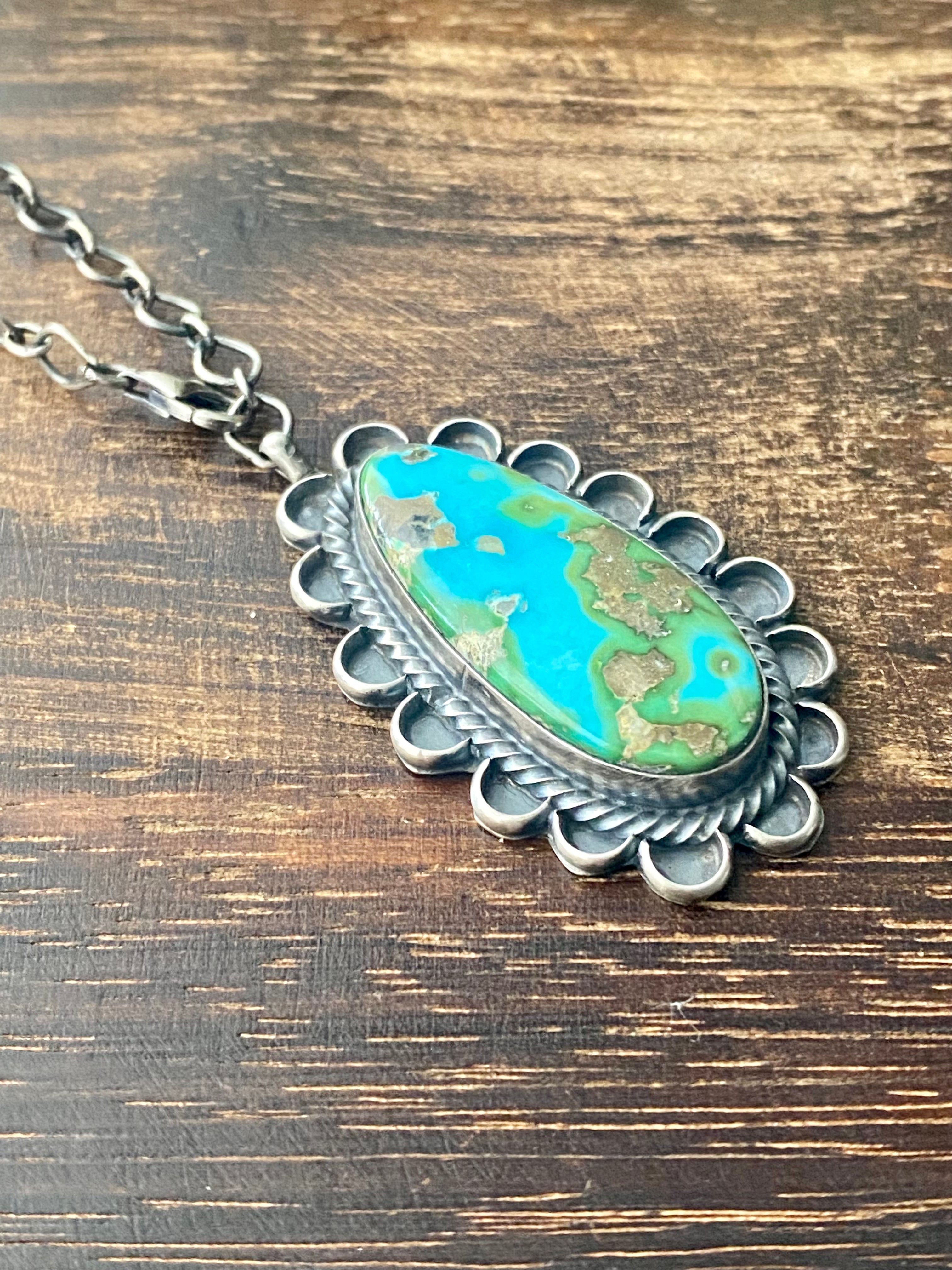 Sheila Becenti Sonoran Mountain Turquoise & Sterling Silver Necklace