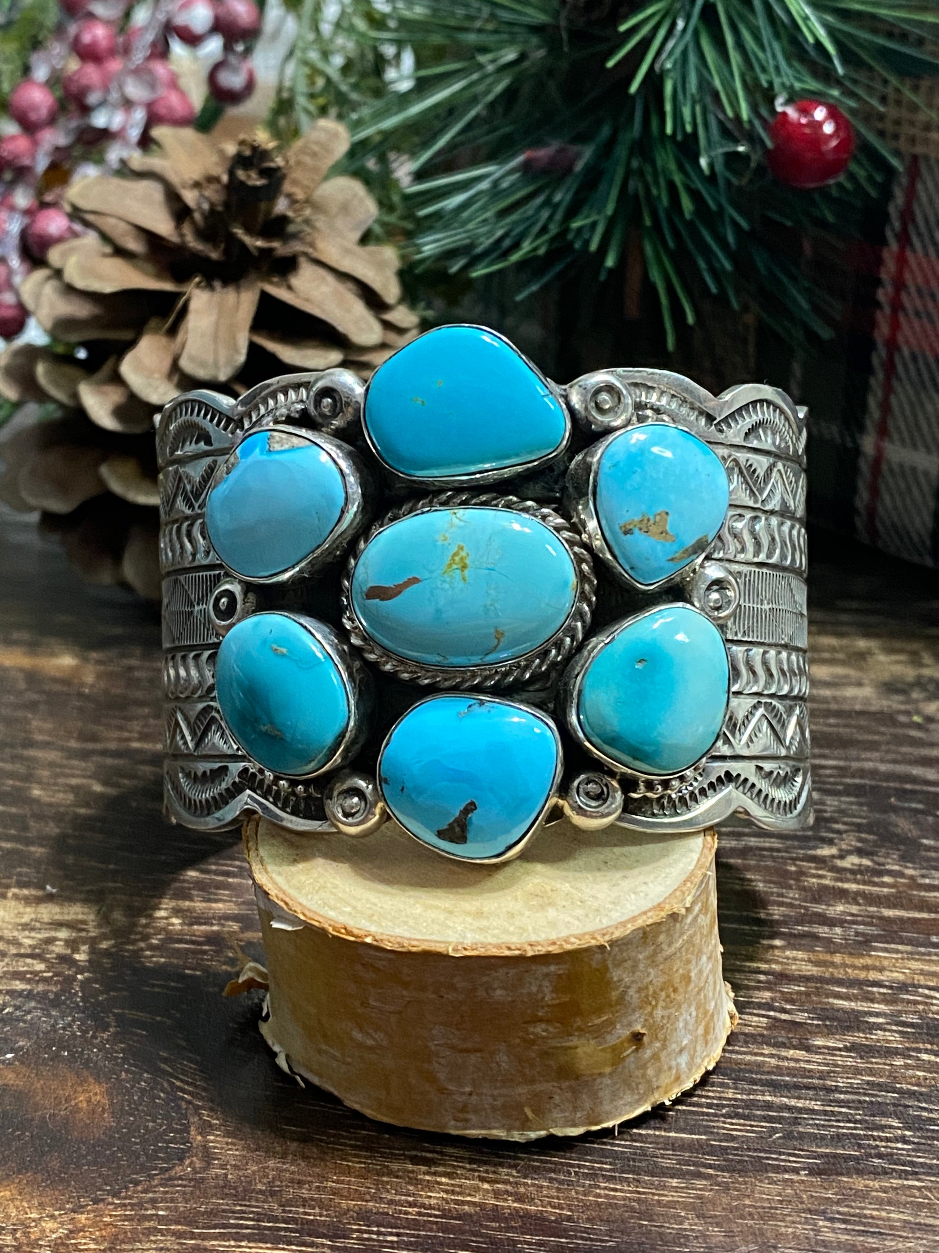 Tillie Jon Kingman Turquoise & Sterling Silver Cuff Bracelet