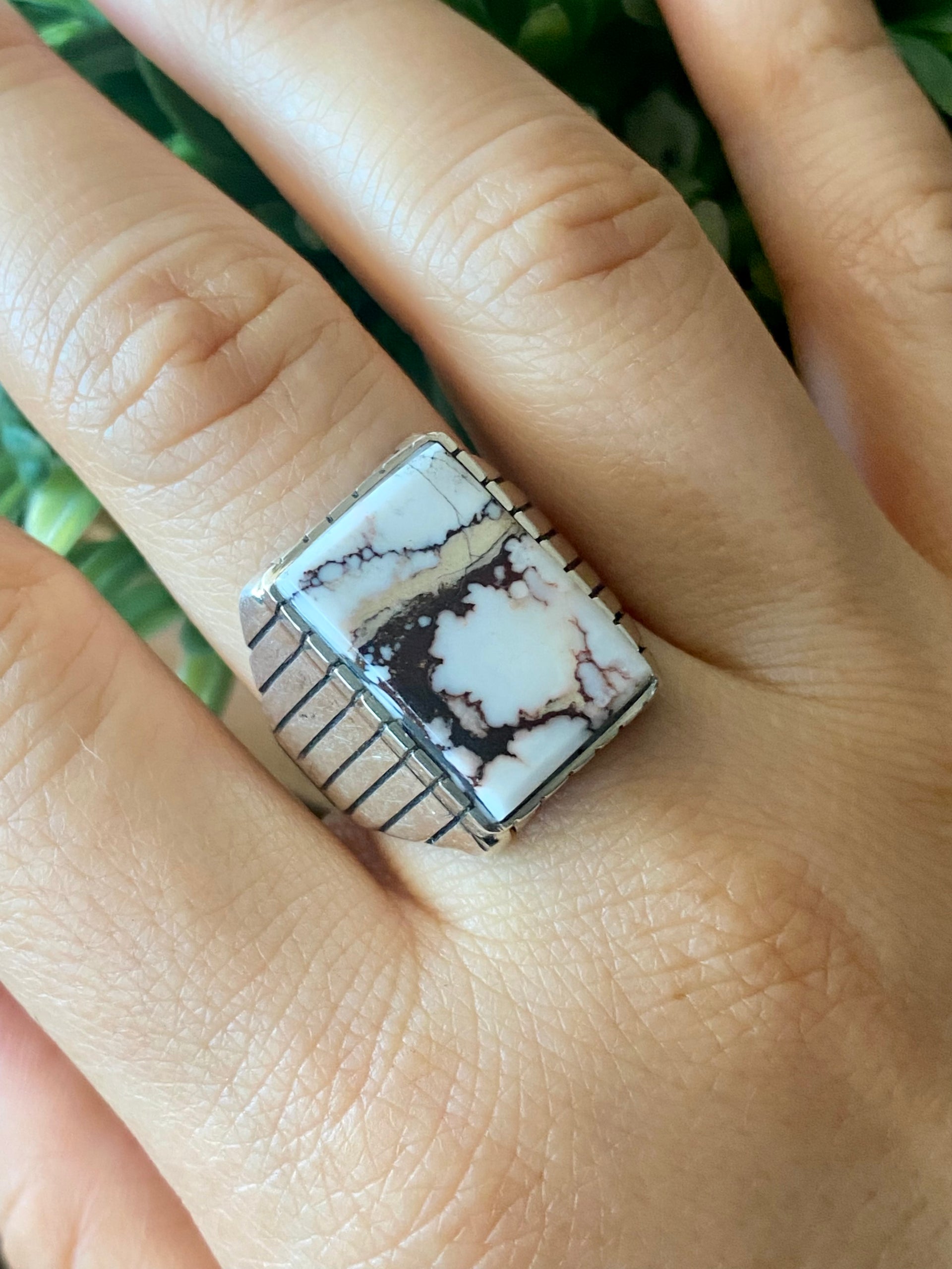 Trevor Jack Wild Horse & Sterling Silver Ring Size 10.25