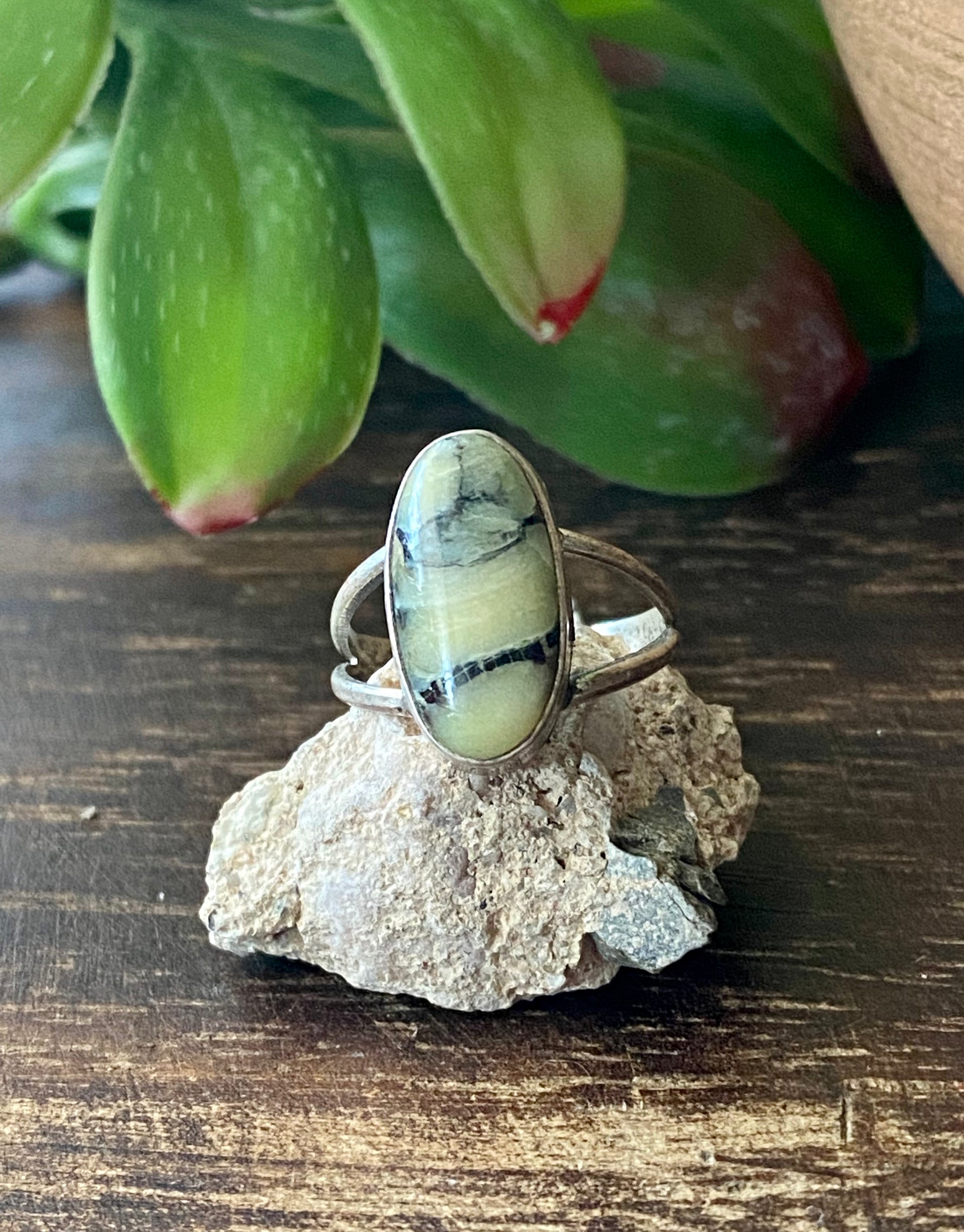 Scott Skeets Tibetan Turquoise & Sterling Silver Ring Size 6