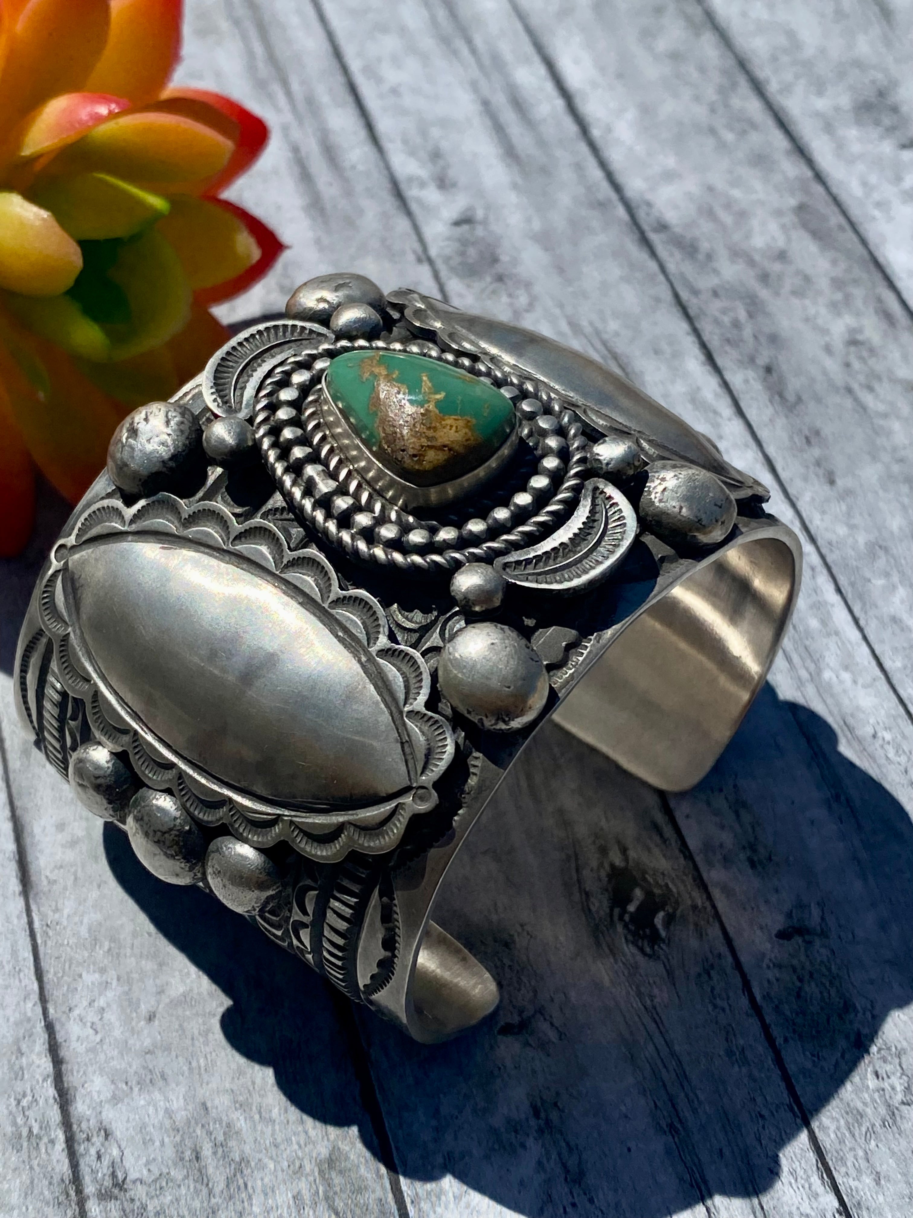 Alex Sanchez Royston Turquoise & Sterling Silver Cuff Bracelet