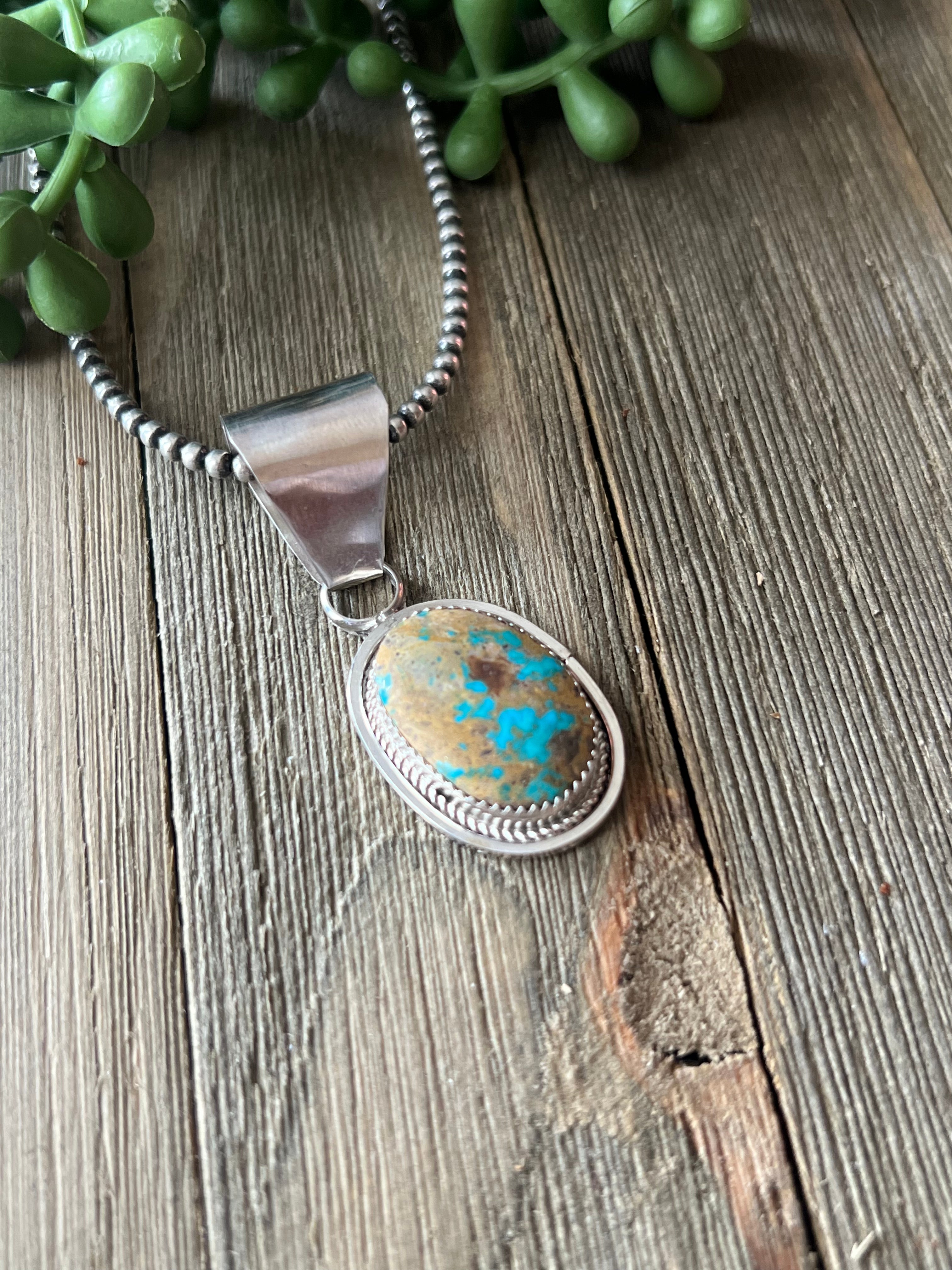 Reda Galvan Persian Turquoise & Sterling Silver Pendant