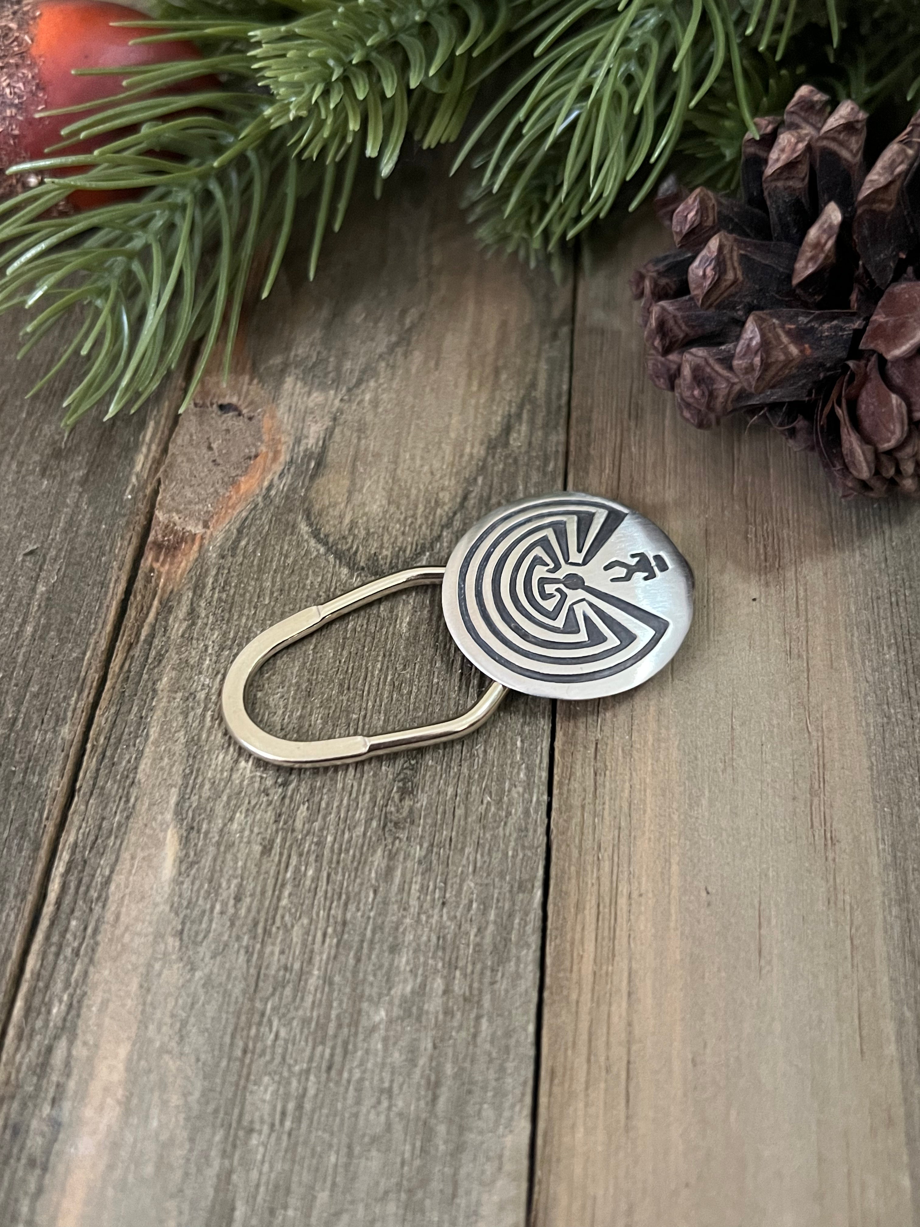 Navajo Made Sterling Silver Keychain