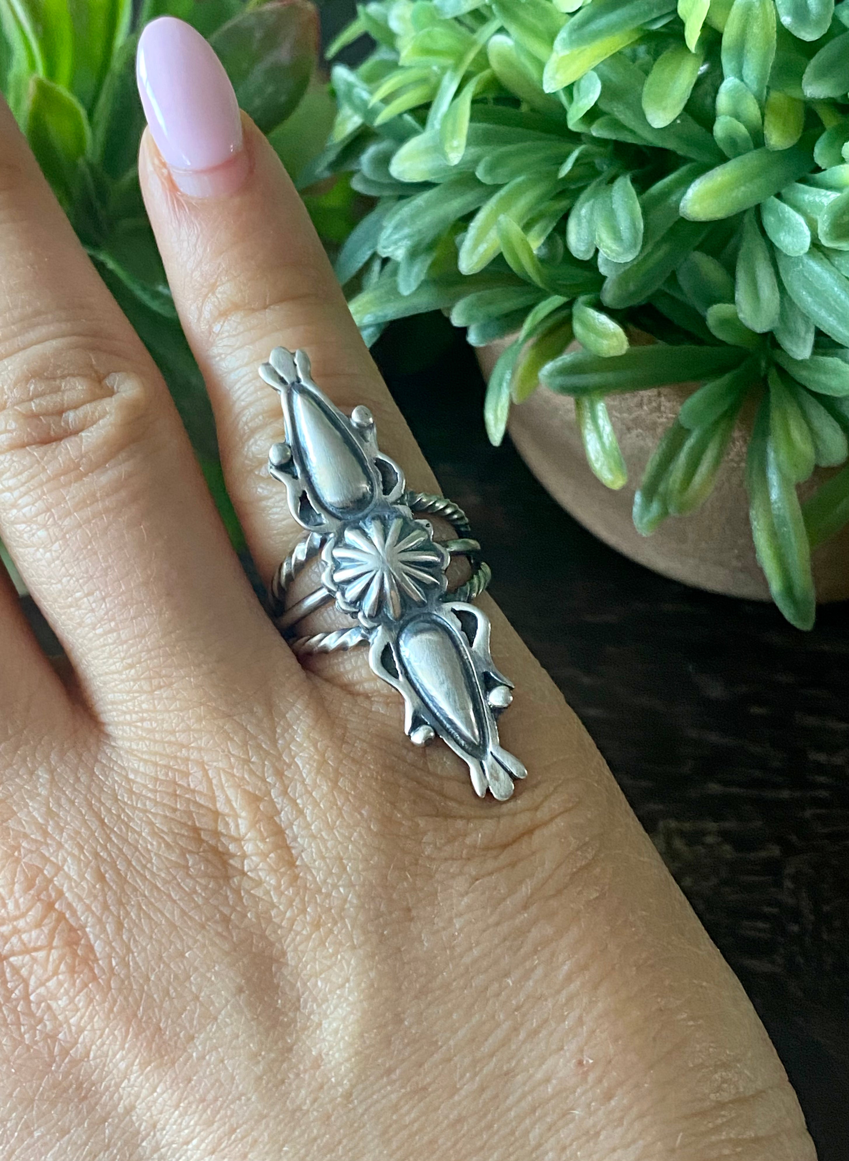 Navajo Made Sterling Silver Ring Size 6.5