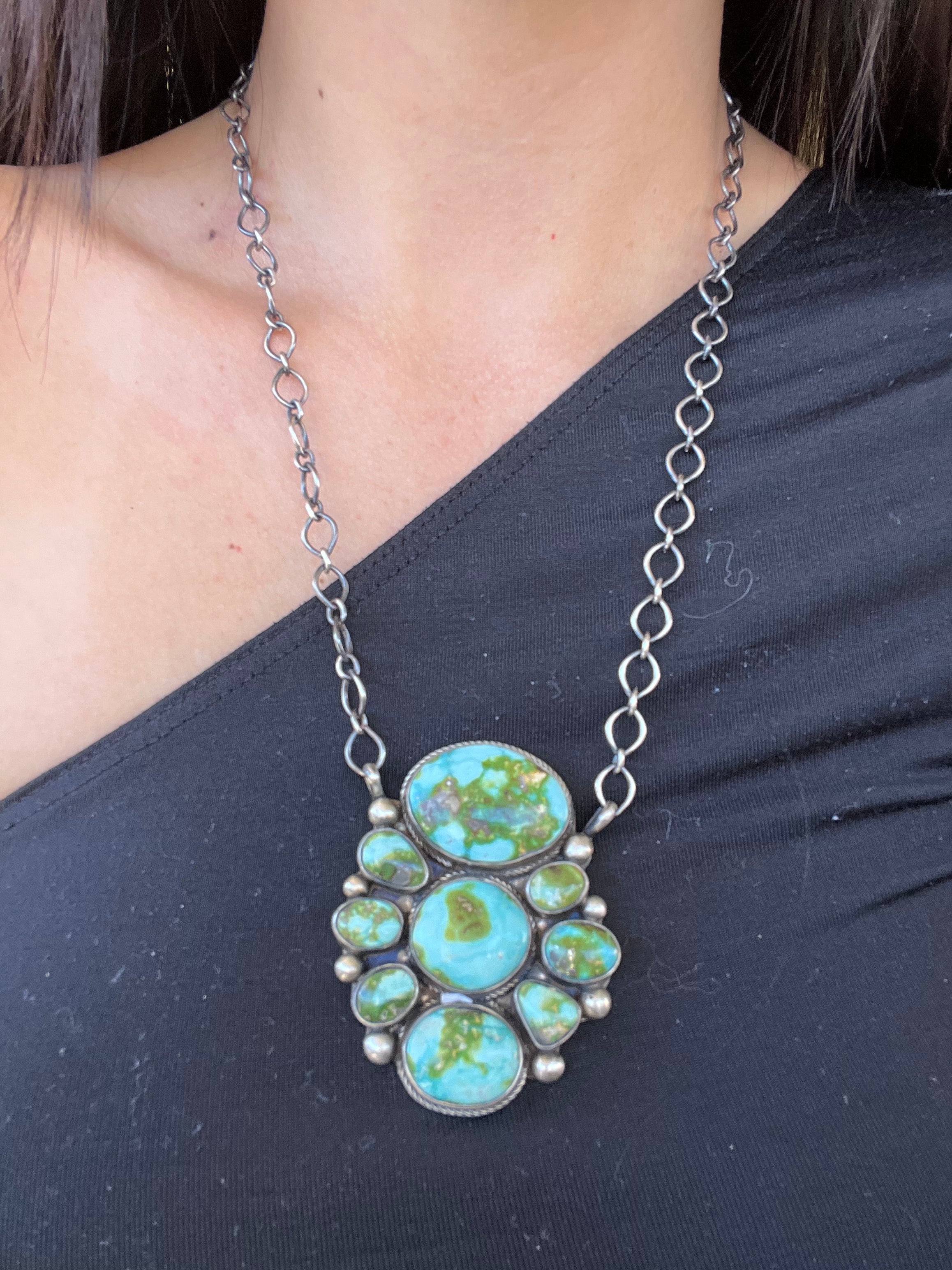 Kathleen Chavez Sonoran Mountain Turquoise & Sterling Silver Necklace