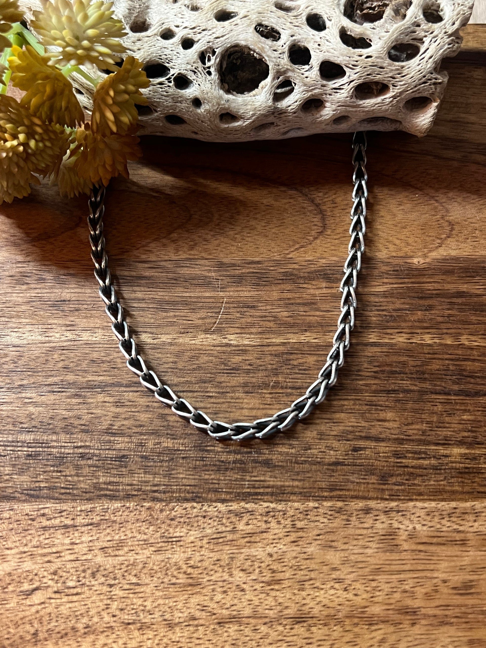 Navajo Handmade Sterling Silver Link Necklace