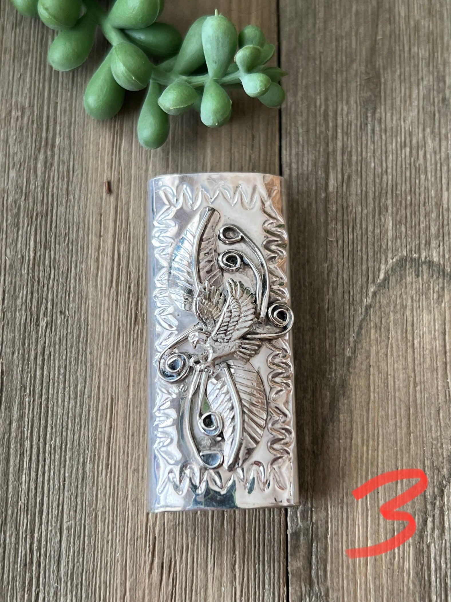 Navajo Made Sterling Silver Lighter Case.