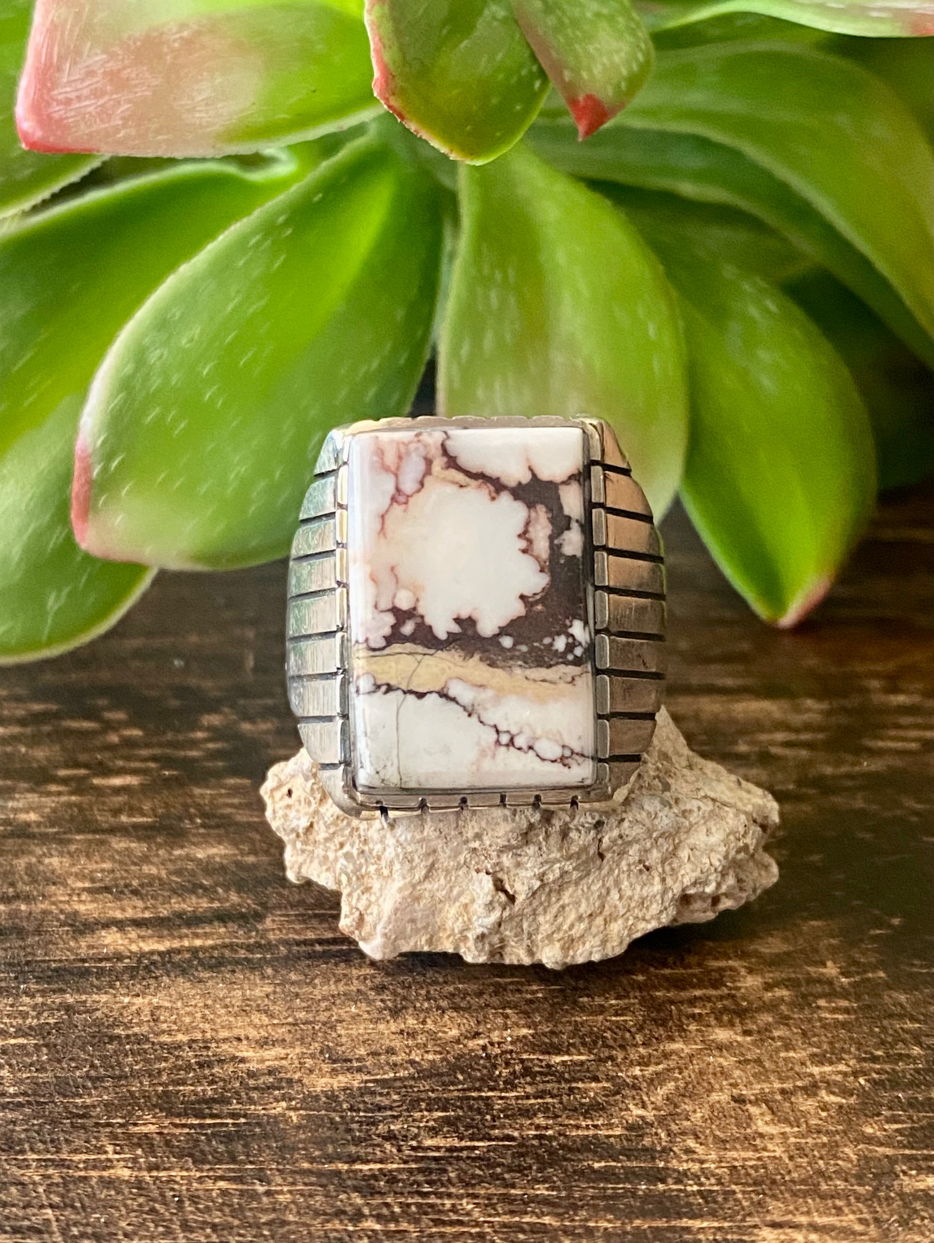 Trevor Jack Wild Horse & Sterling Silver Ring Size 10.25