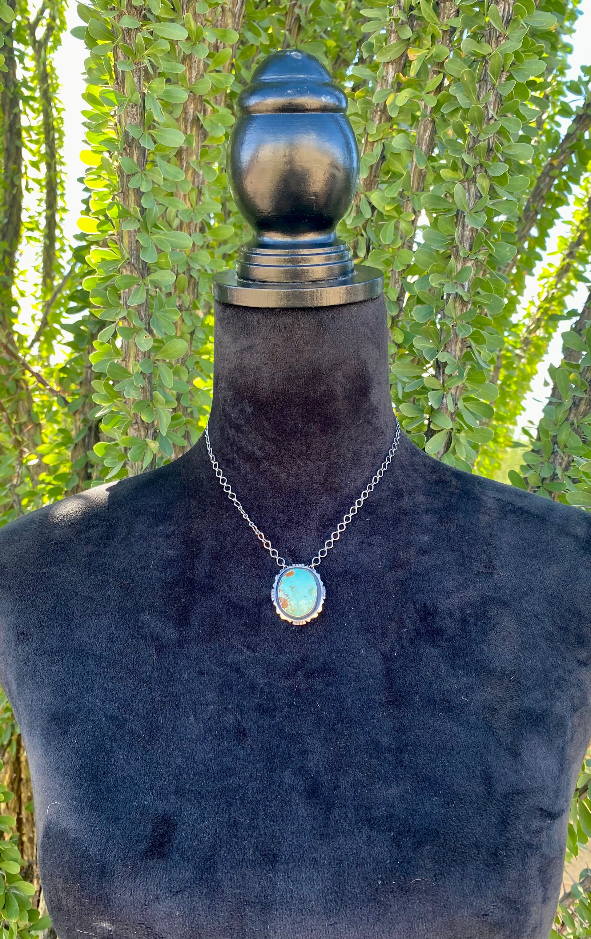 Eli Skeets #8 Turquoise & Sterling Silver Necklace