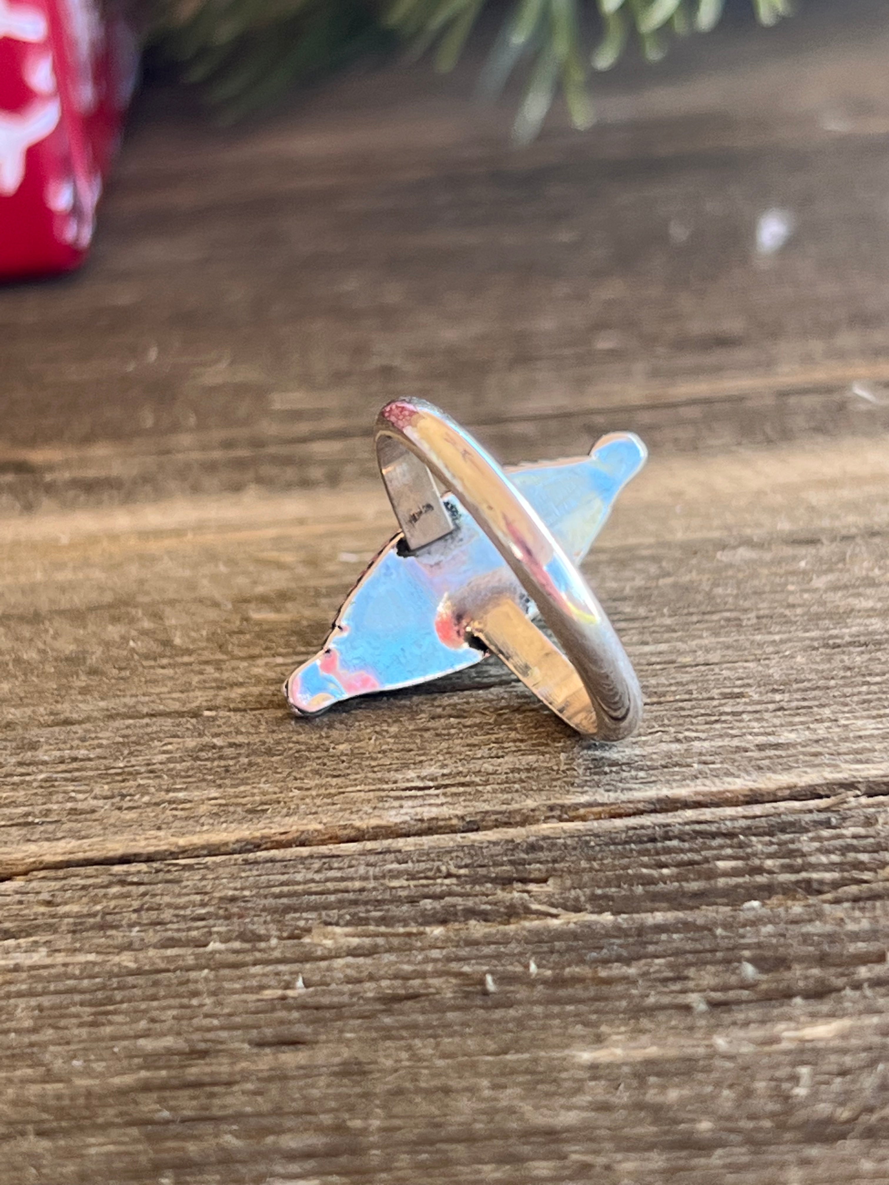 Zuni Made Kingman Turquoise & Sterling Silver Ring