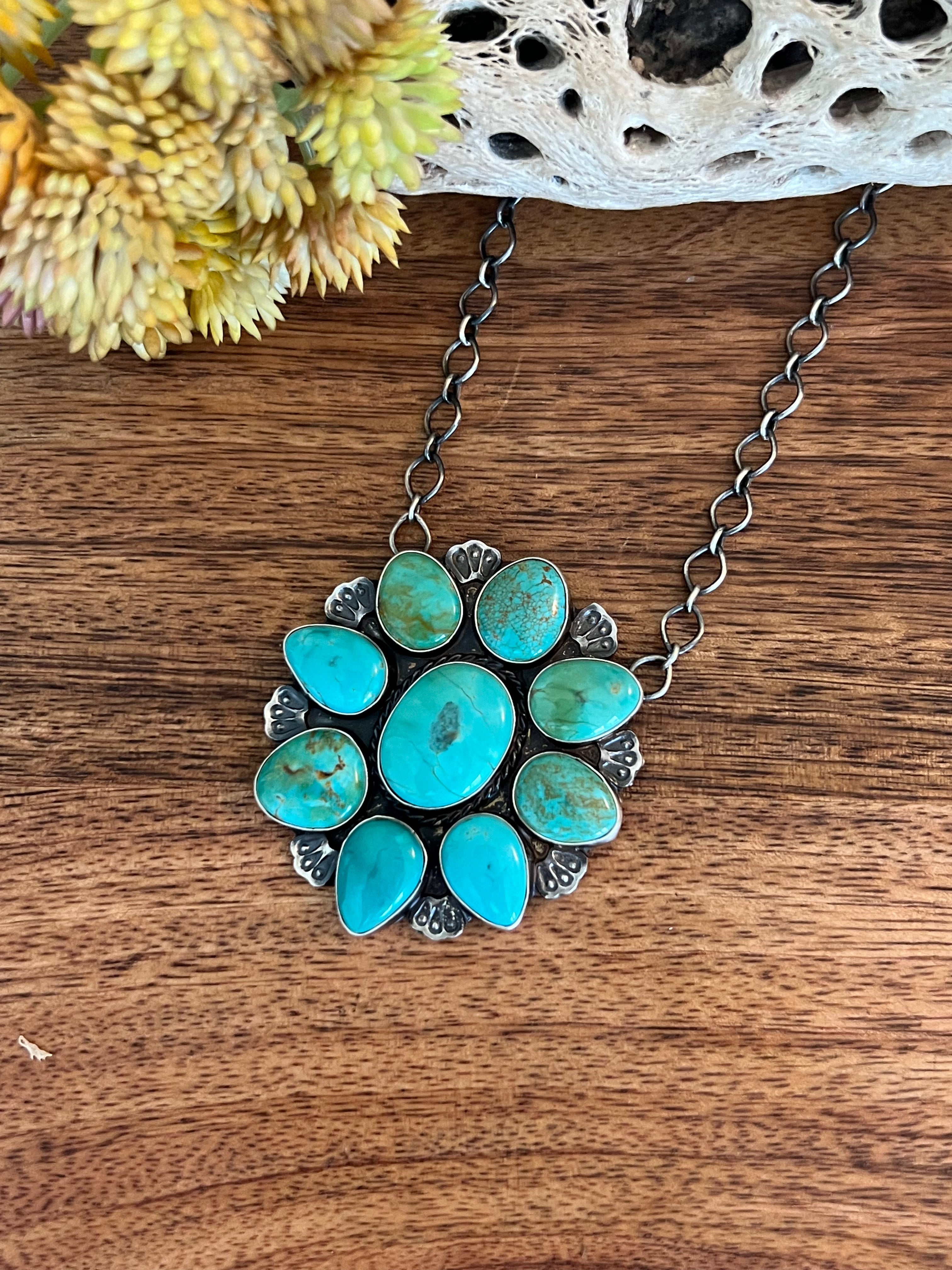 Sheila Tso Royston Turquoise & Sterling Silver Necklace