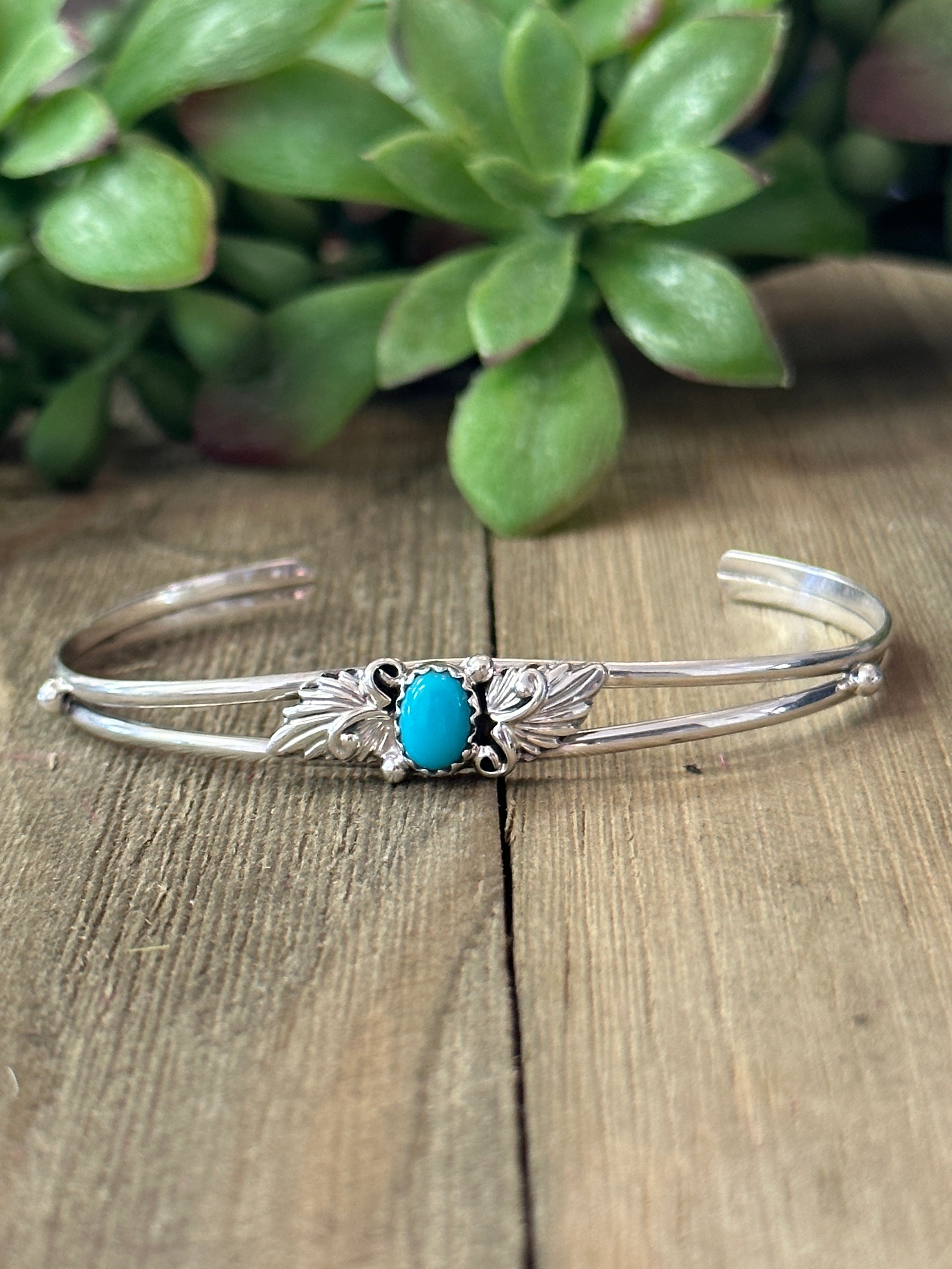 Judy Largo Kingman Turquoise & Sterling Silver Cuff Bracelet