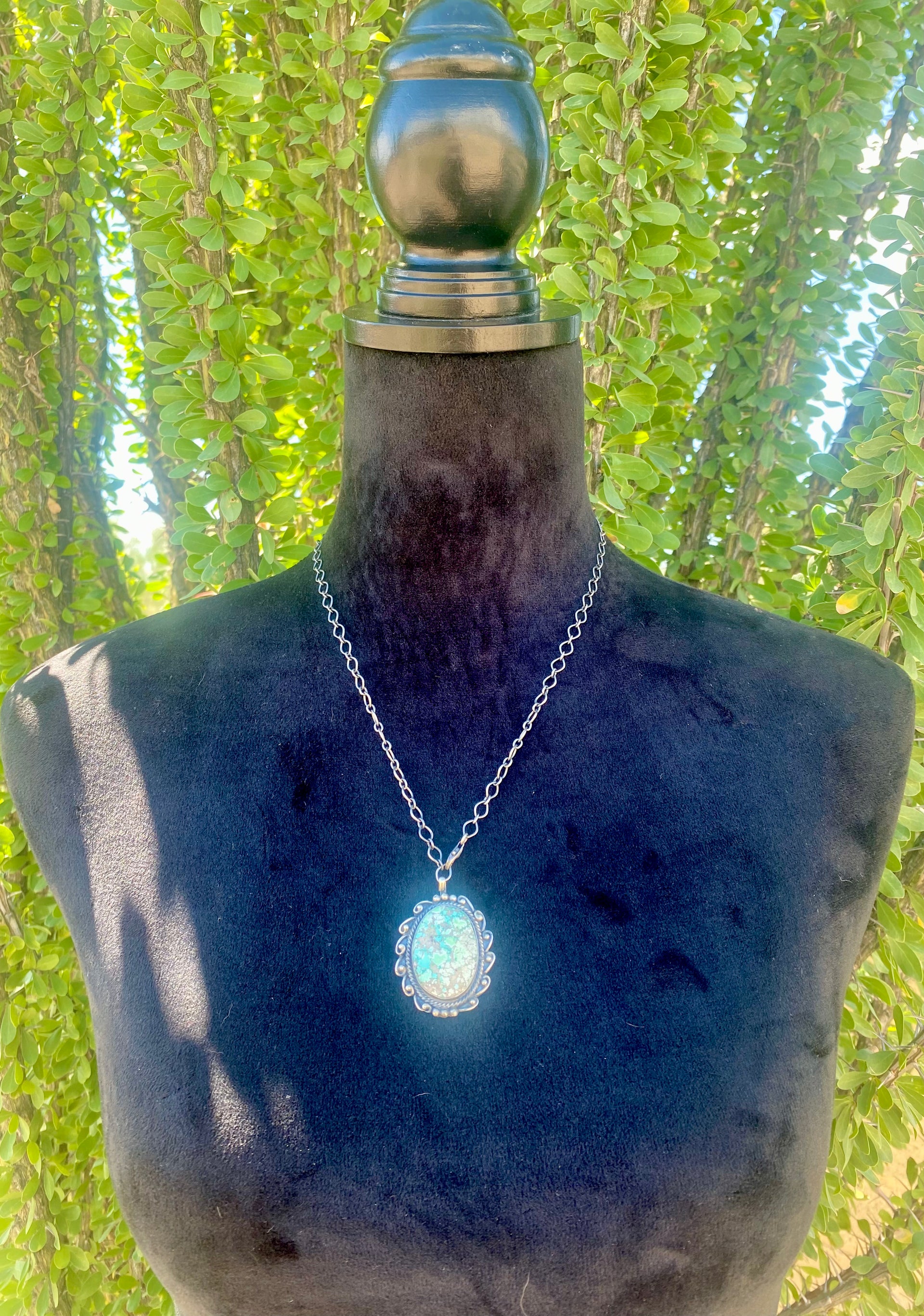 Sheila Becenti Dry Creek Turquoise & Sterling Silver Necklace