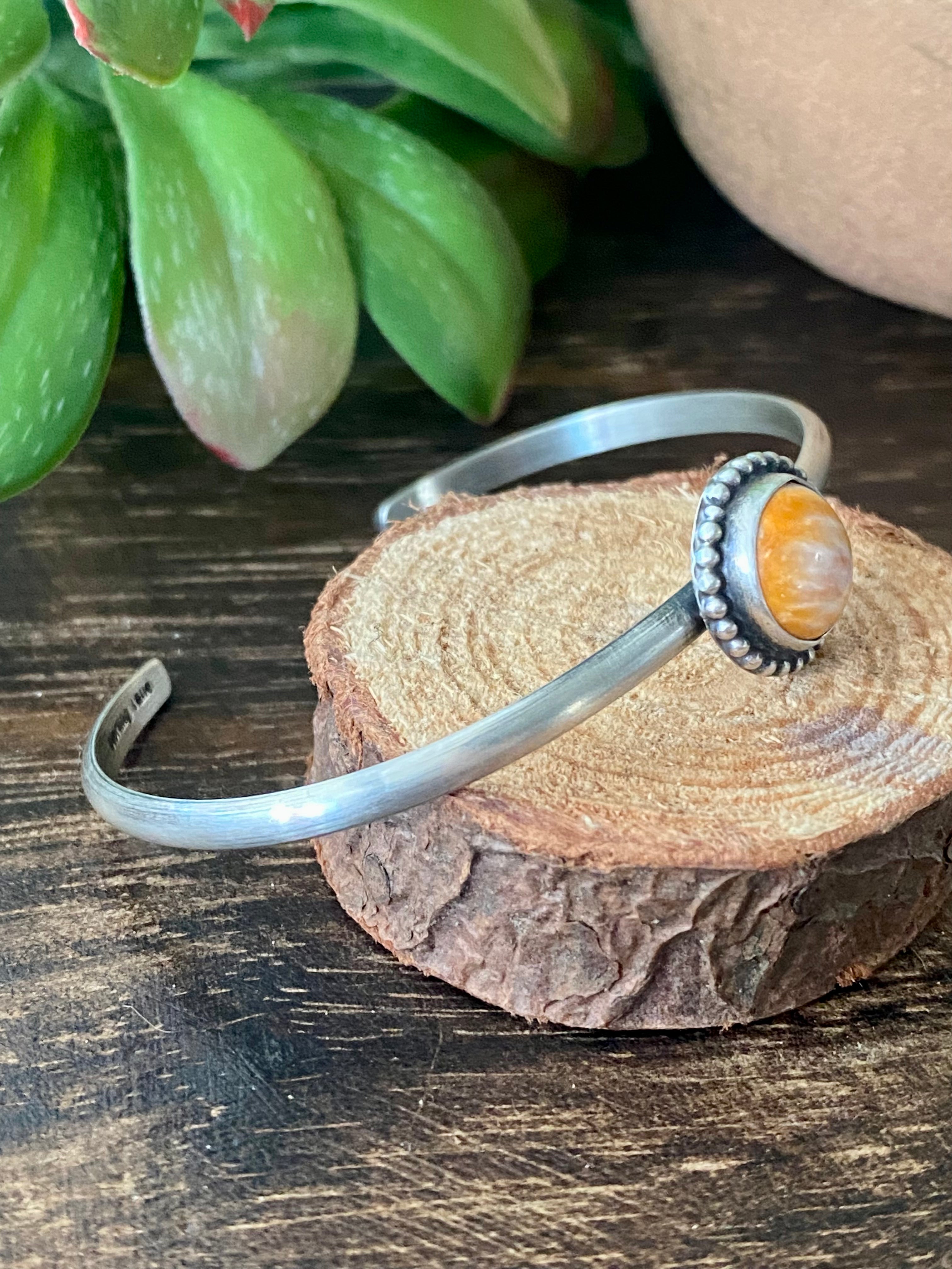 Tahe Spiny Oys & Sterling Silver Cuff Bracelet